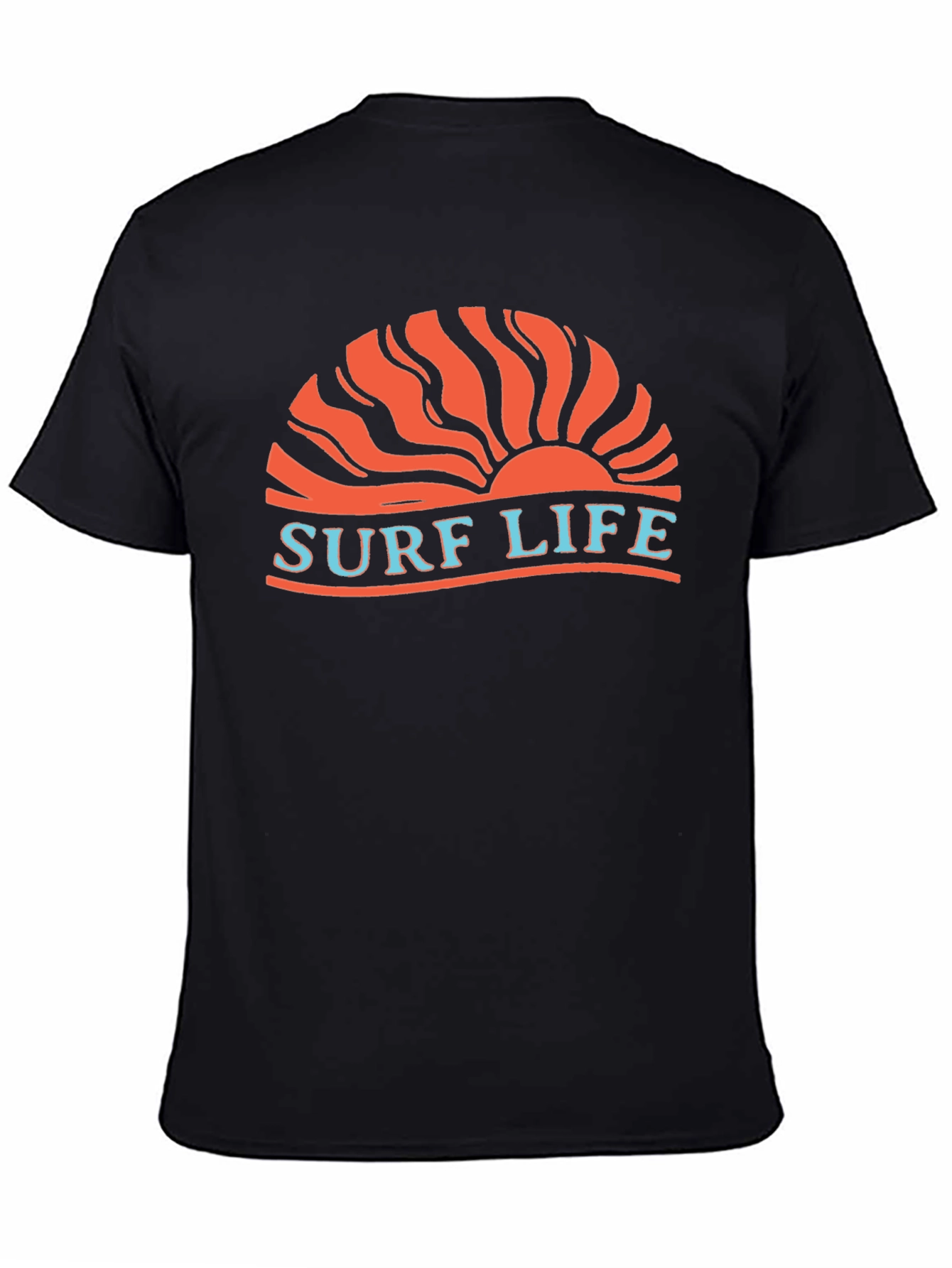 Surf Life Graphic Tee - Retro Sunset Design