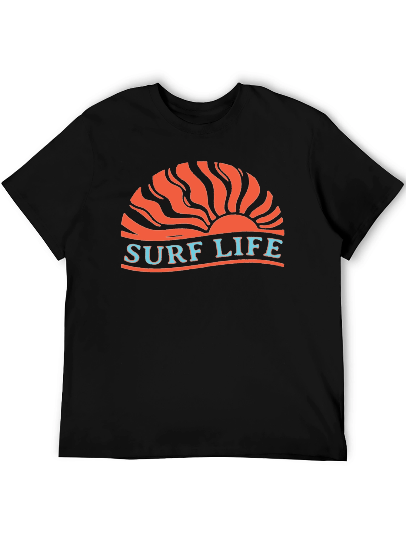 Surf Life Graphic Tee - Retro Sunset Design