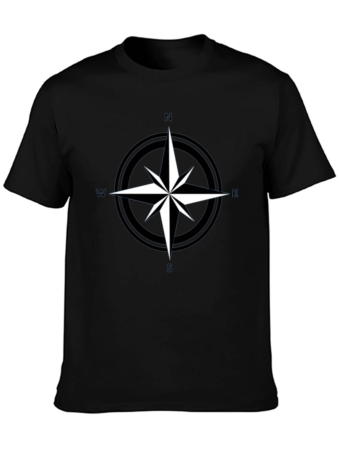 Compass Rose Graphic Tee - Black Adventure Shirt