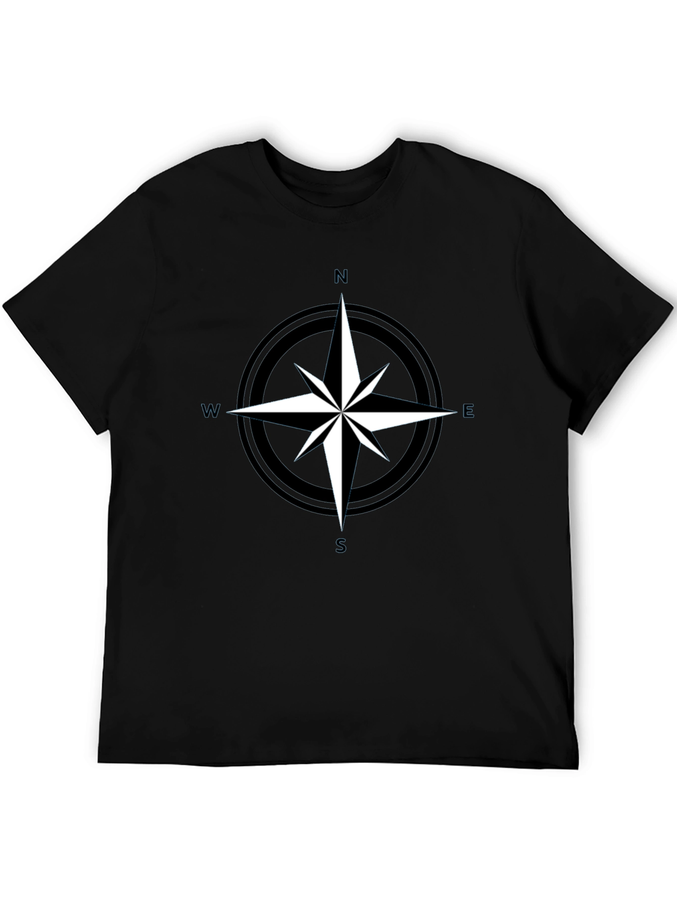 Compass Rose Graphic Tee - Black Adventure Shirt