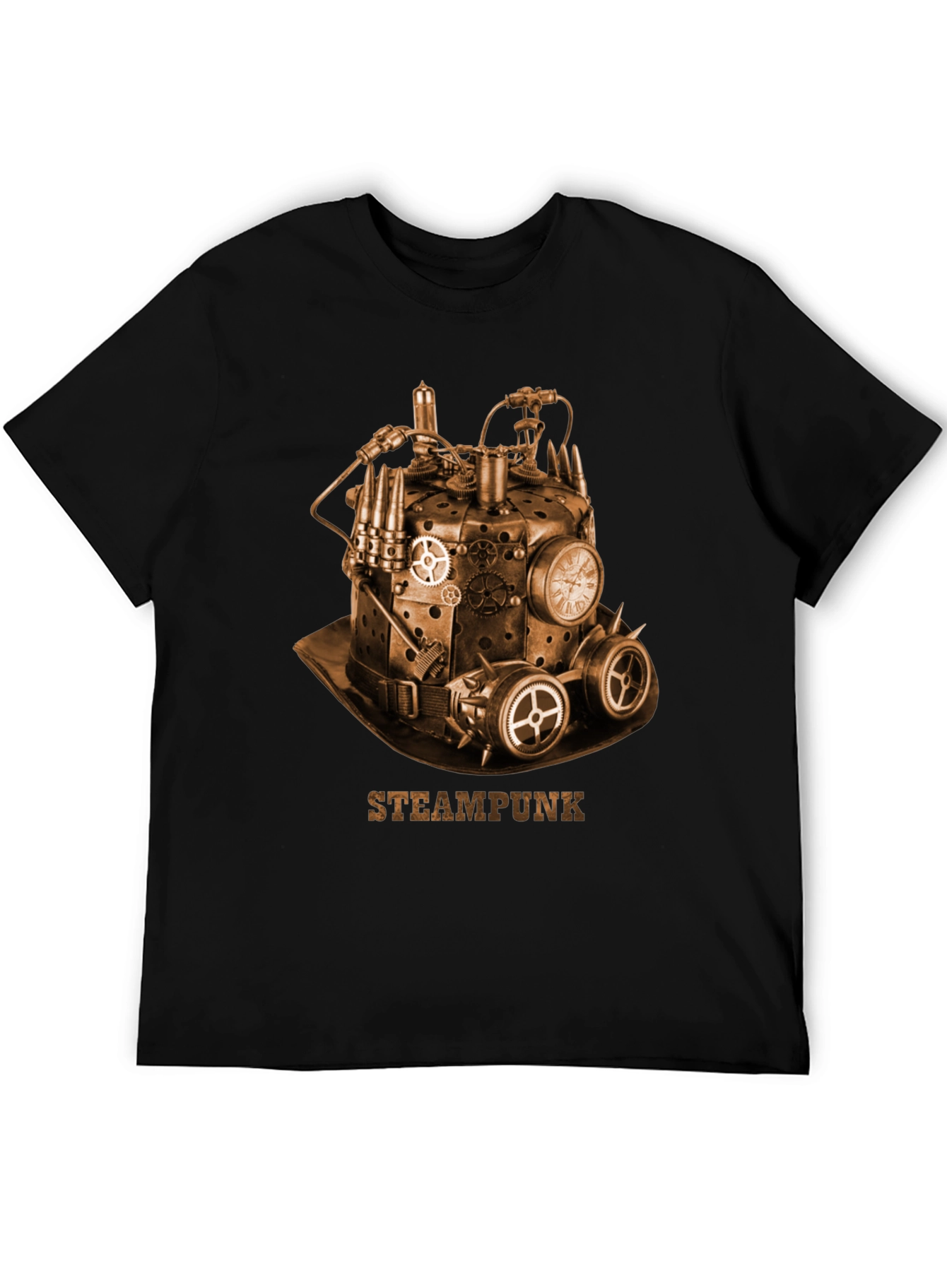 Steampunk Hat Graphic T-Shirt - Unique Design