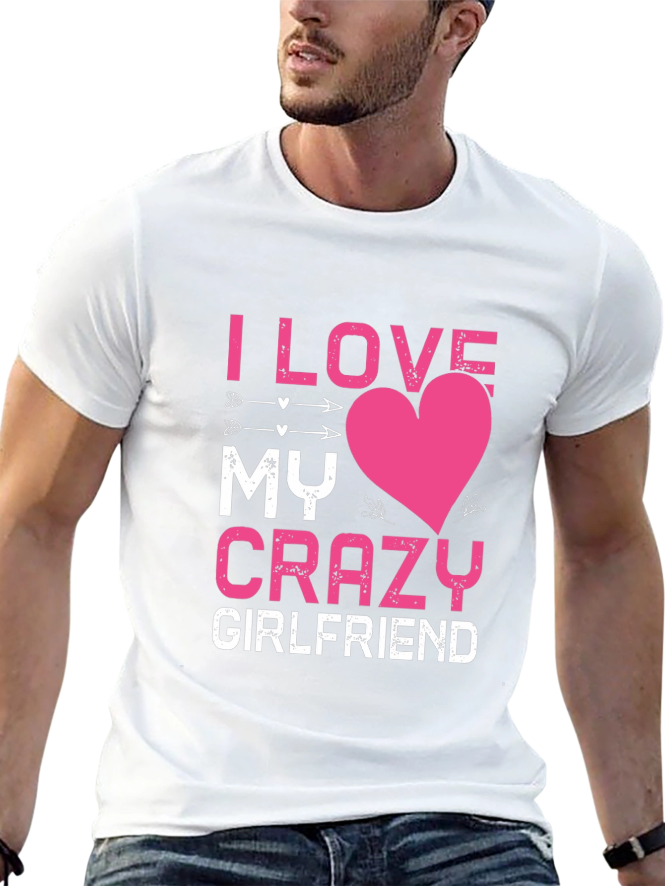 I Love My Crazy Girlfriend Black Graphic Tee