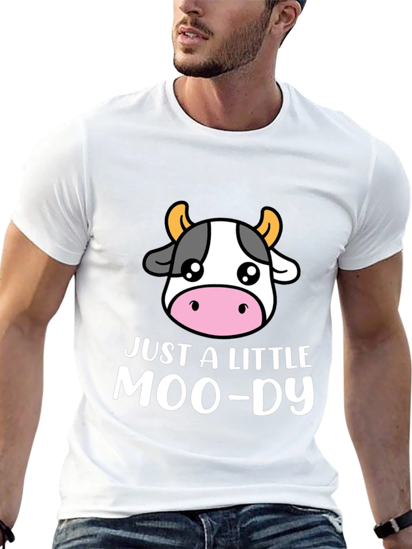Just a Little Moo-dy Graphic T-Shirt