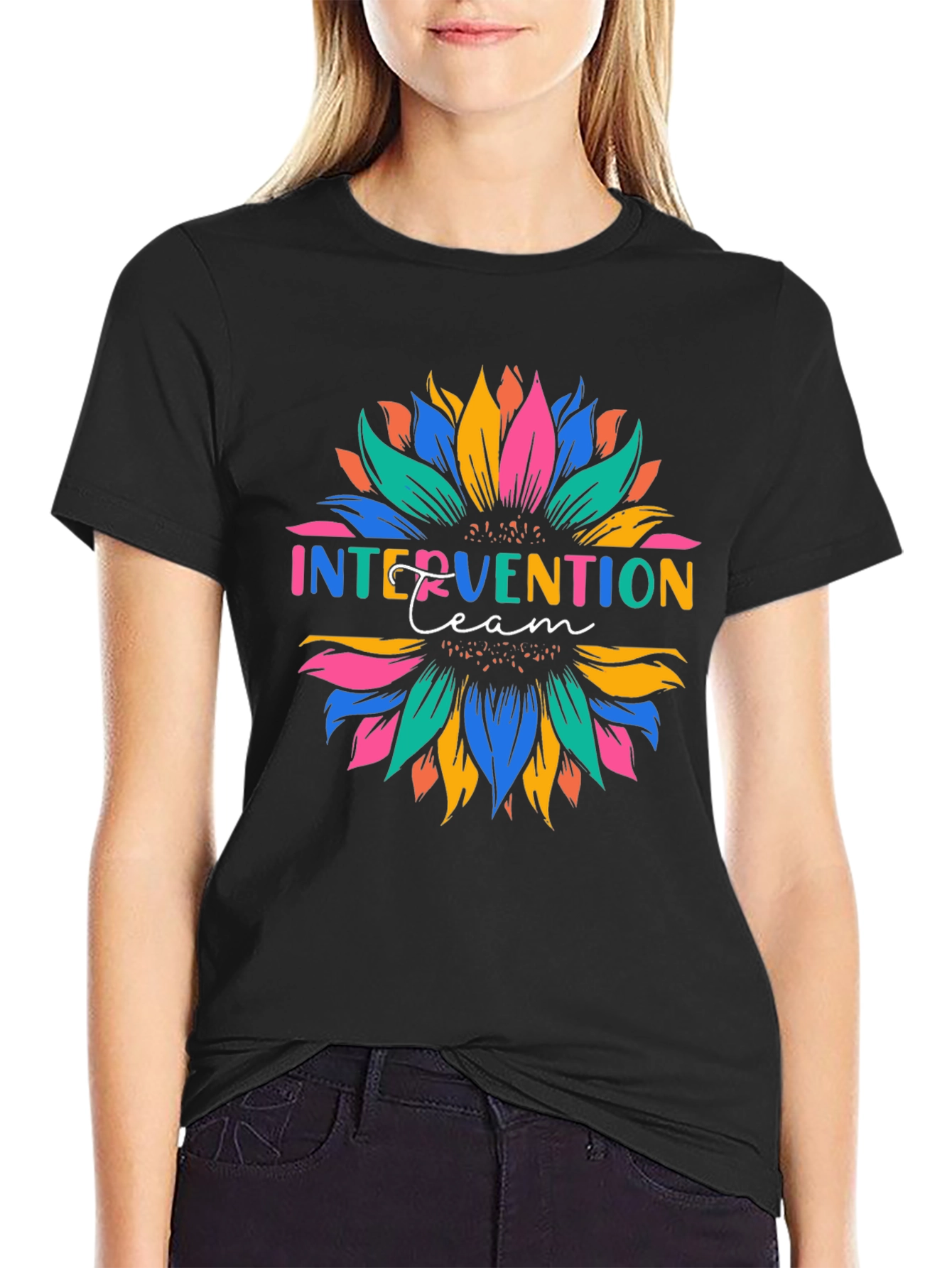 Intervention Team Sunflower Graphic T-Shirt