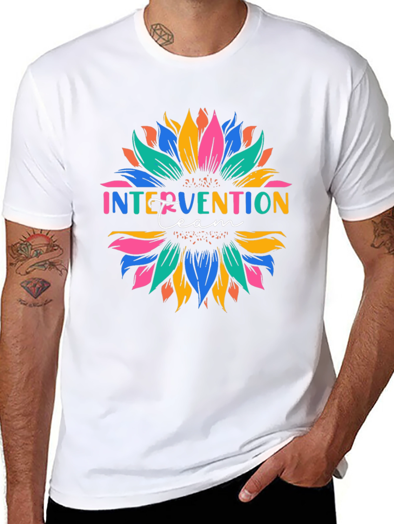 Intervention Team Sunflower Graphic T-Shirt