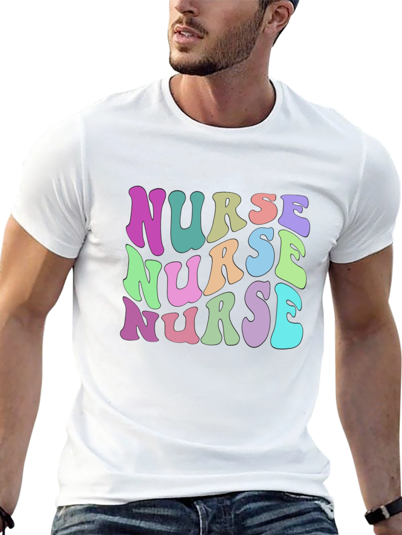 Nurse Retro Graphic Tee - Black