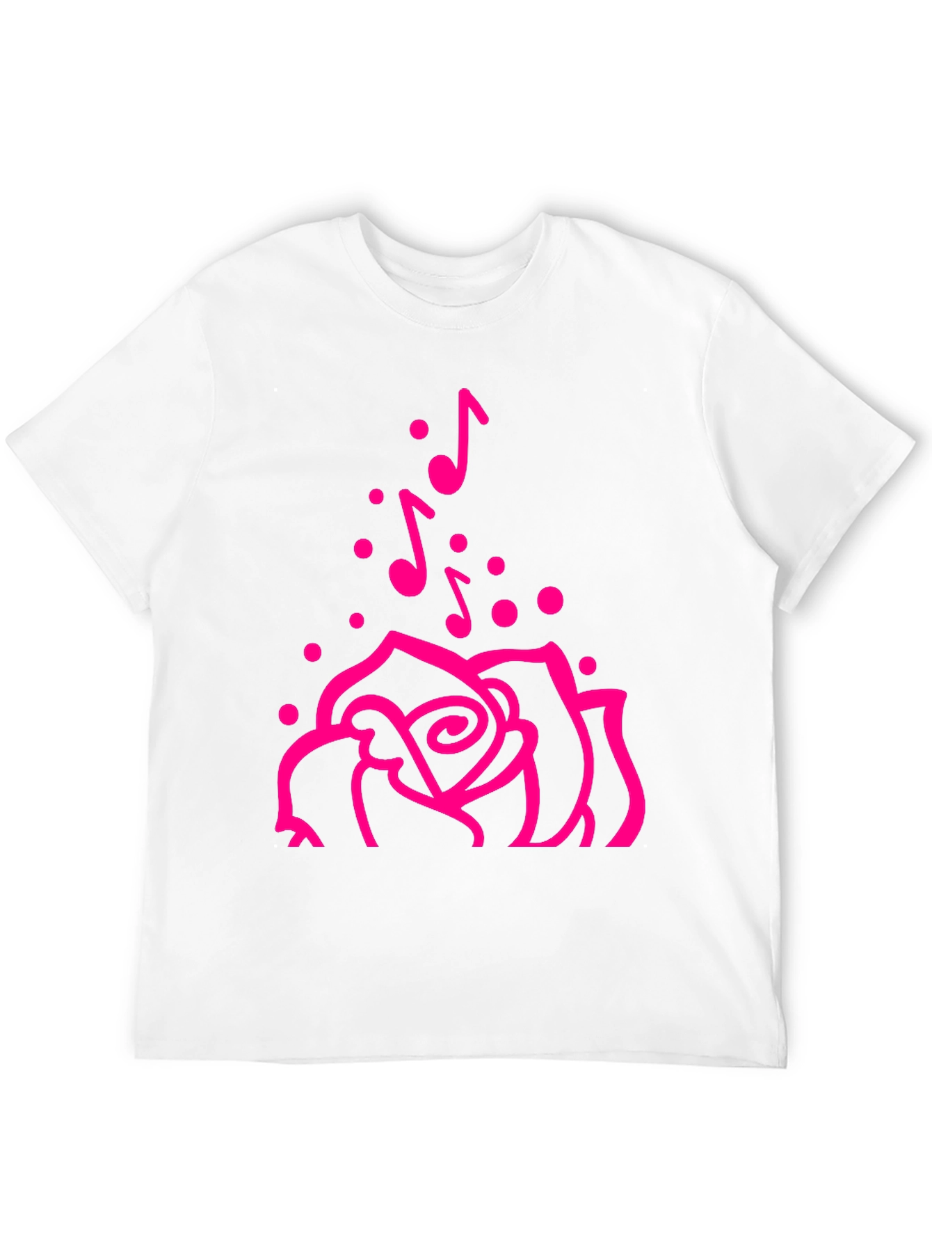 Rose and Music Notes Graphic Tee