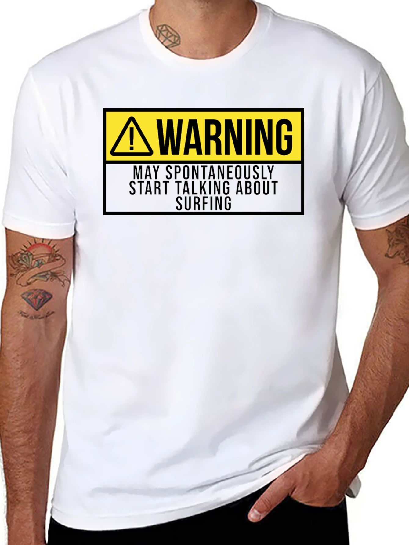 Warning Surfing T-Shirt