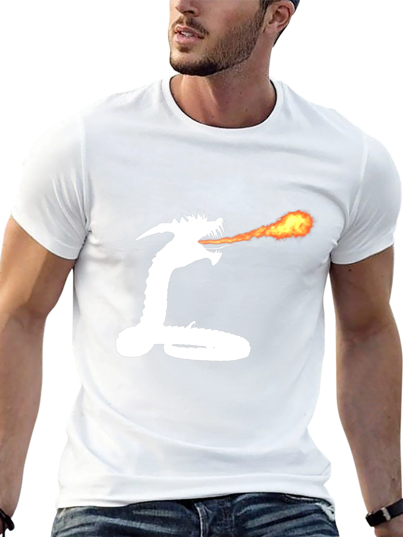 Dragon Fire Black Graphic T-Shirt