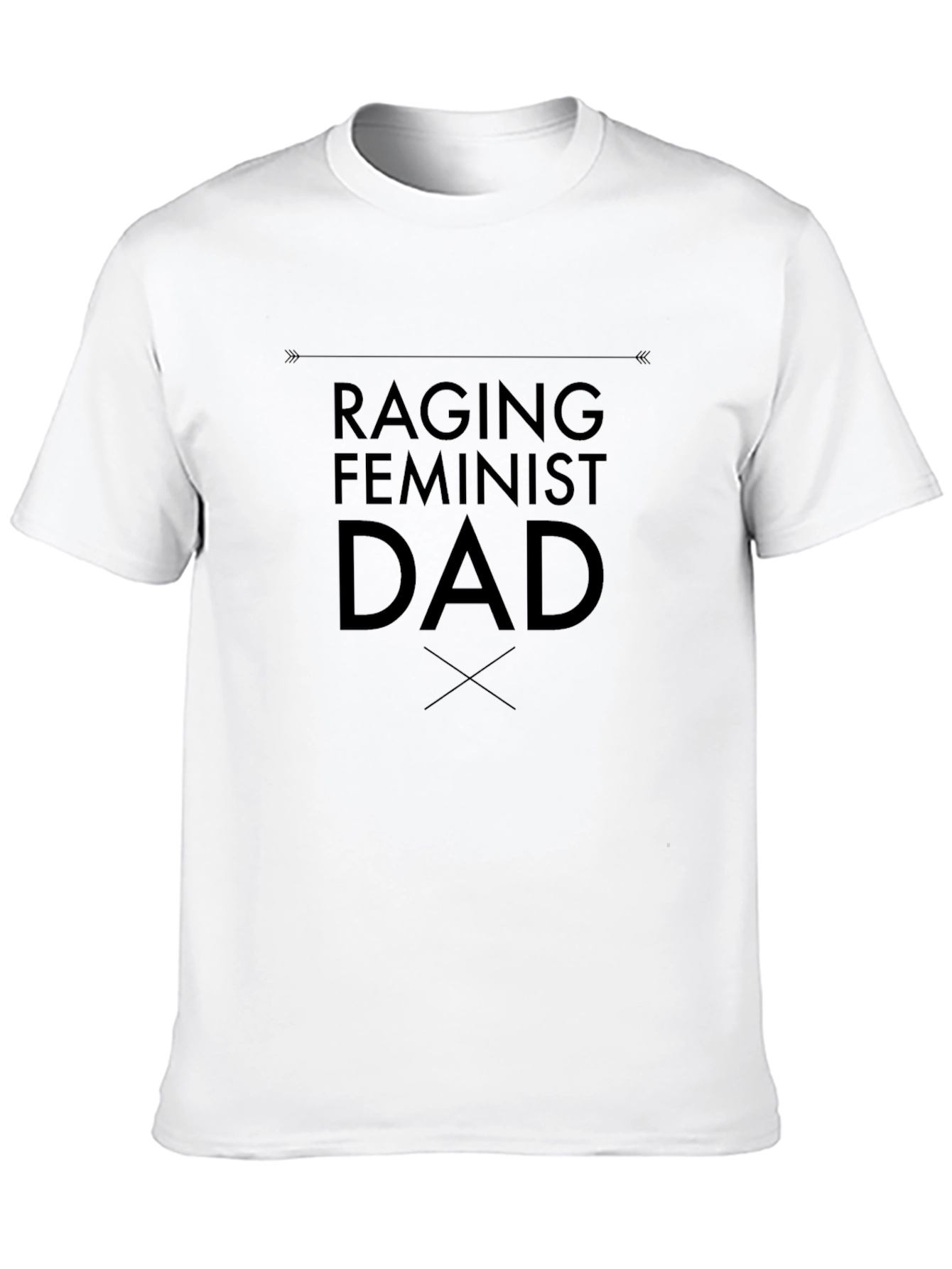 Raging Feminist Dad Black Graphic Tee