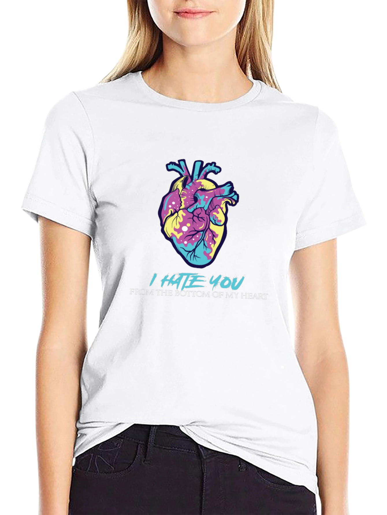 I Hate You Heart Graphic Tee - Express Yourself