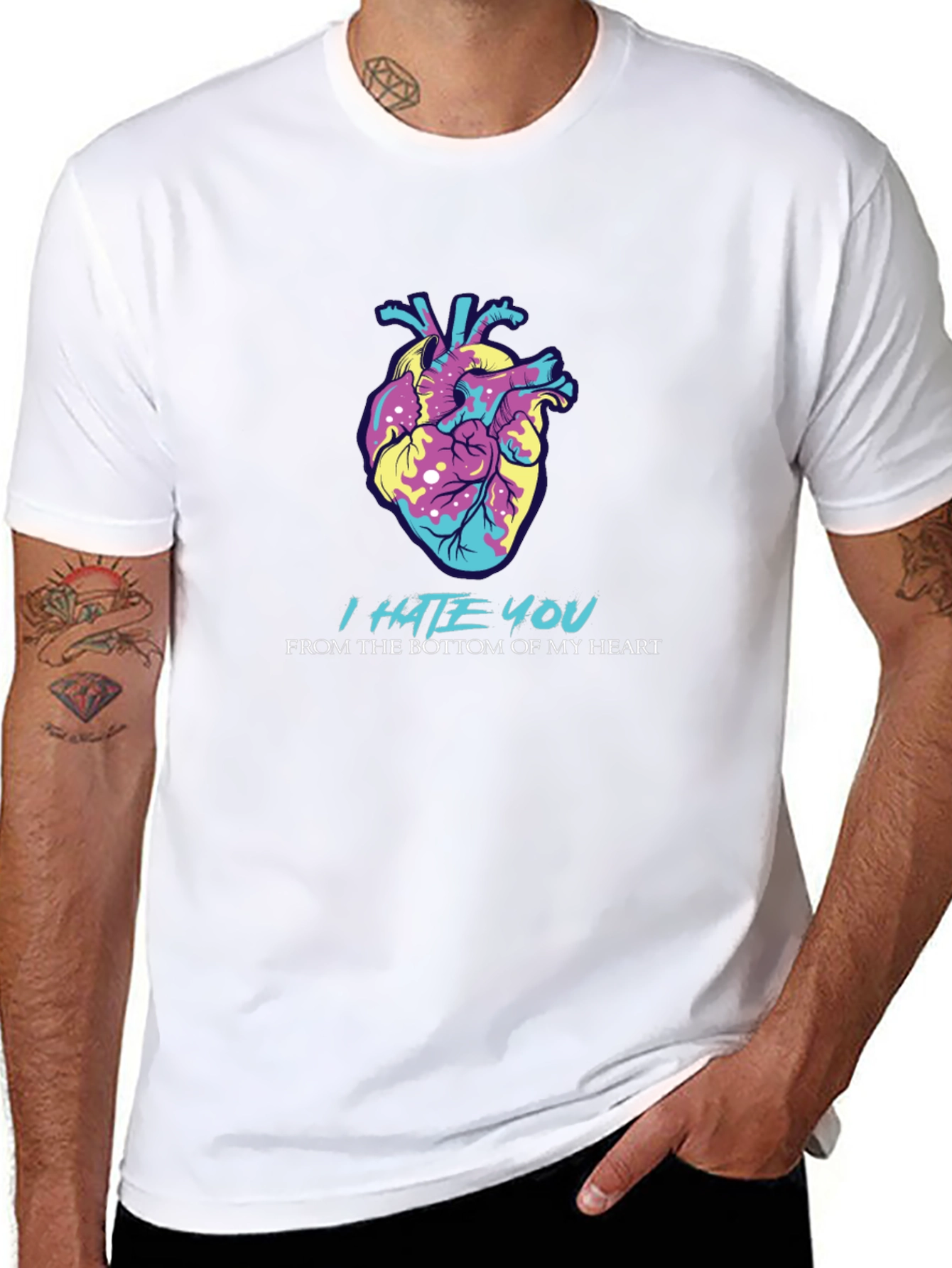 I Hate You Heart Graphic Tee - Express Yourself