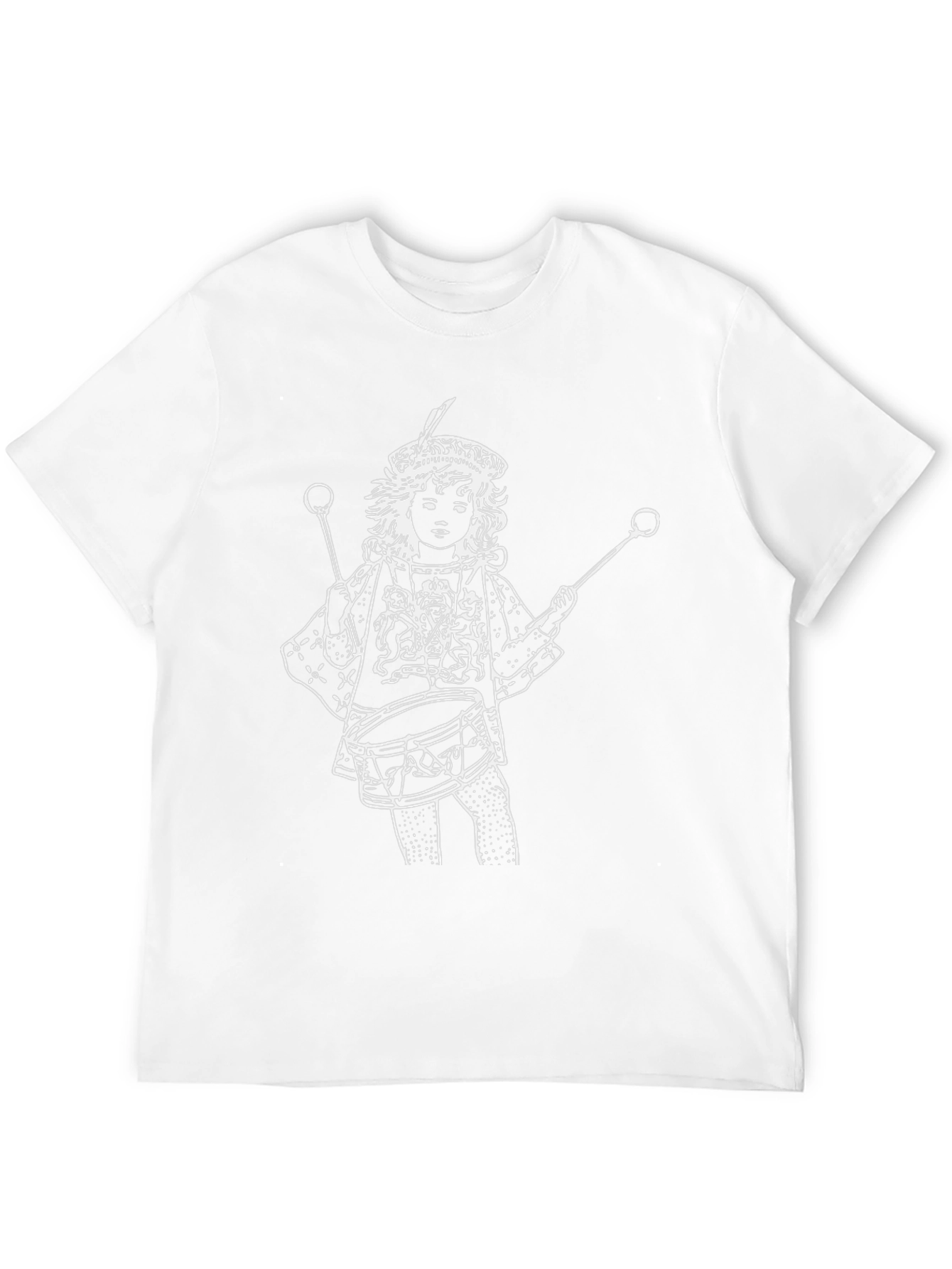 Black T-Shirt with Drummer Boy Graphic