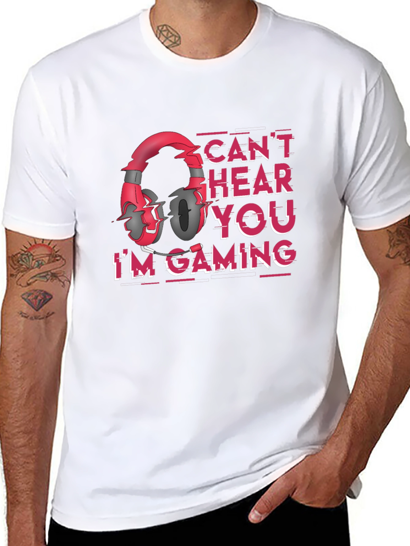 Gamer T-Shirt - Cant Hear You Im Gaming