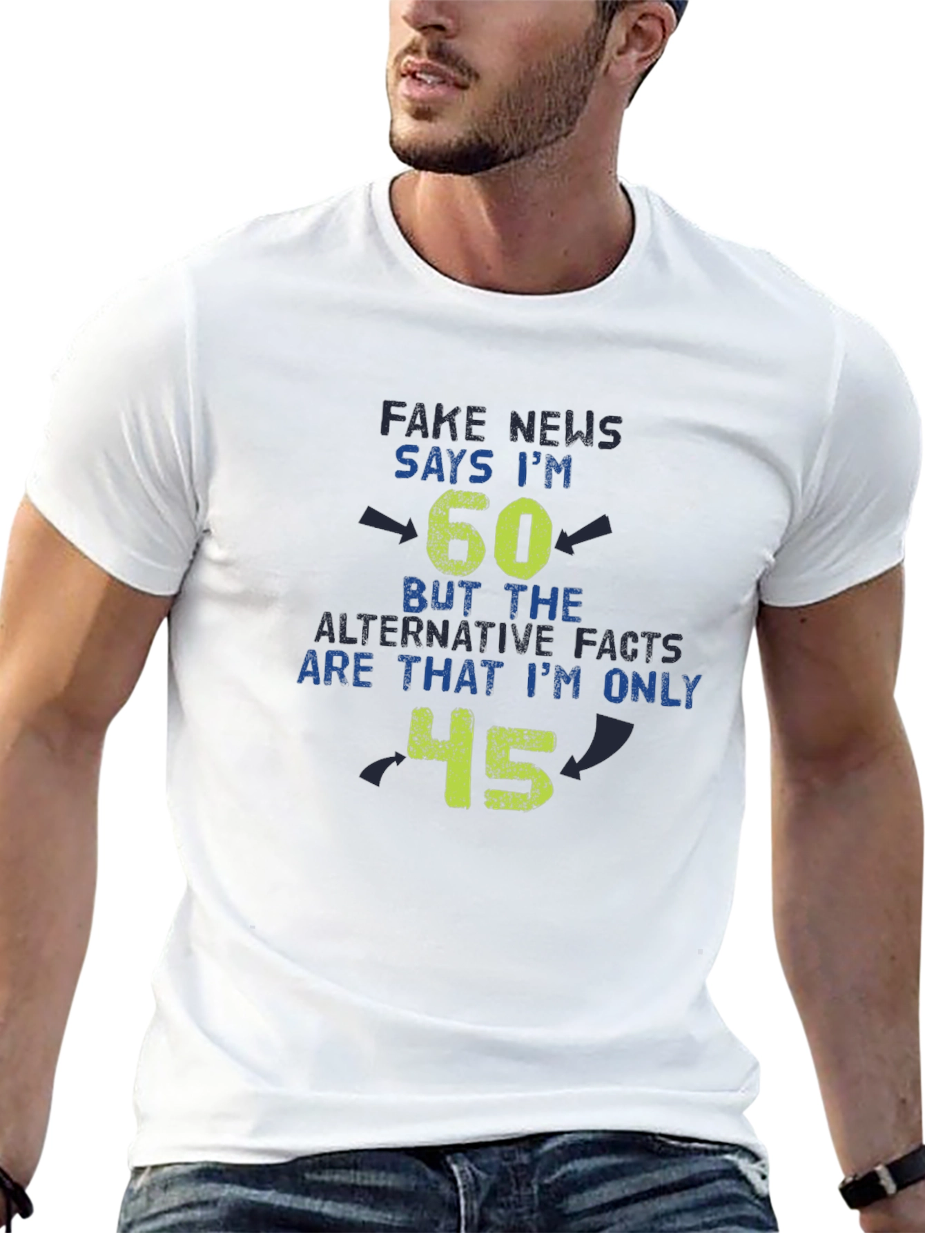 Funny Fake News 60th Birthday T-Shirt - Only 45!
