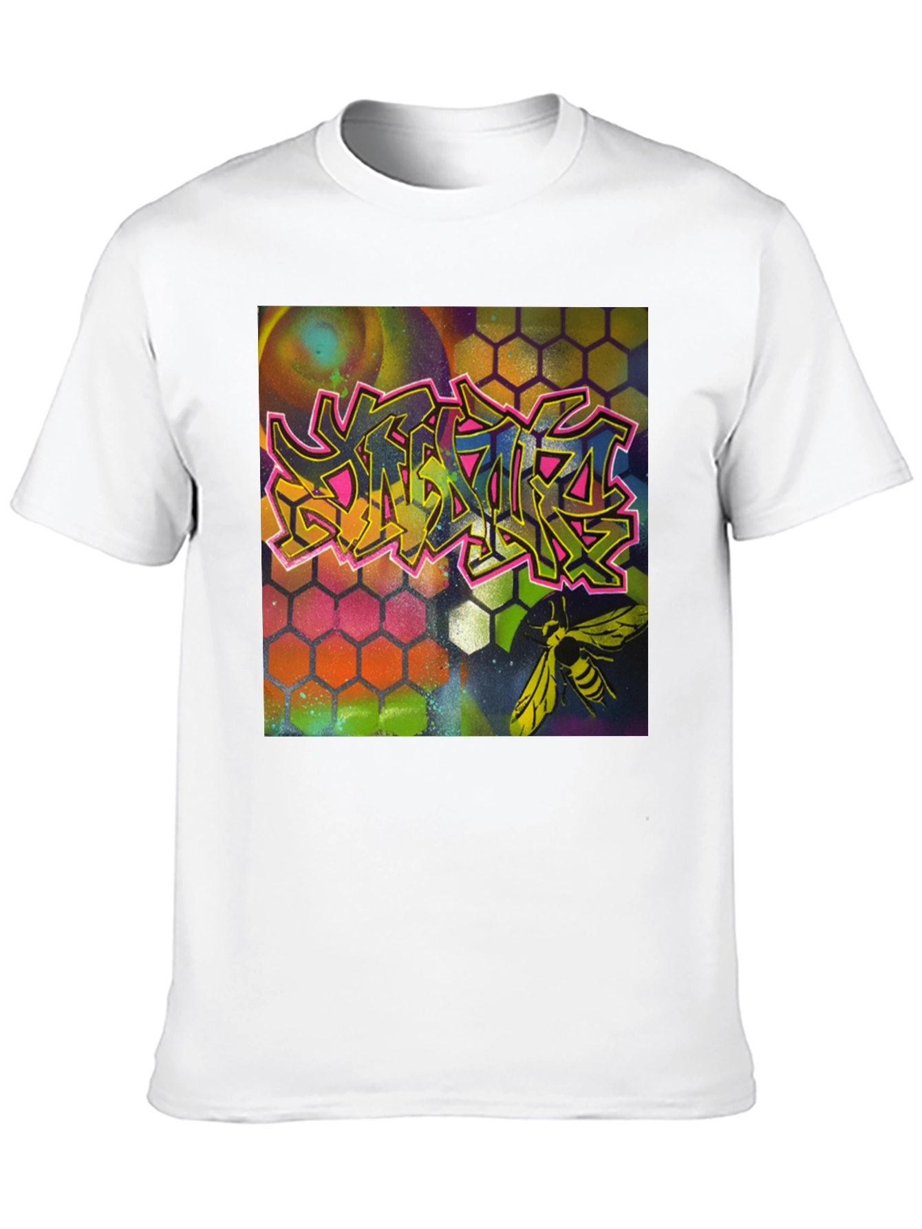 Graffiti Bee Graphic Tee - Unique Art T-Shirt