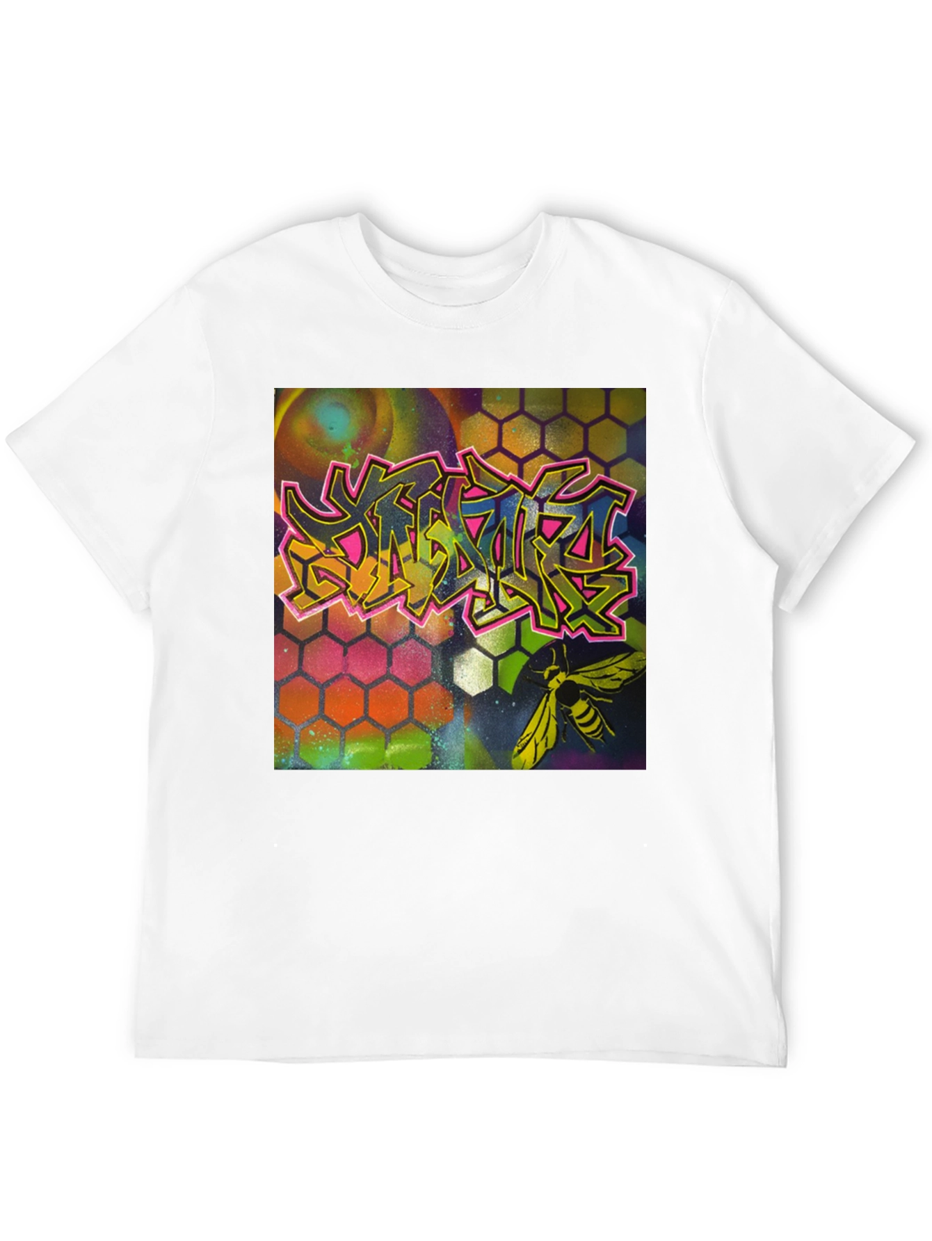 Graffiti Bee Graphic Tee - Unique Art T-Shirt