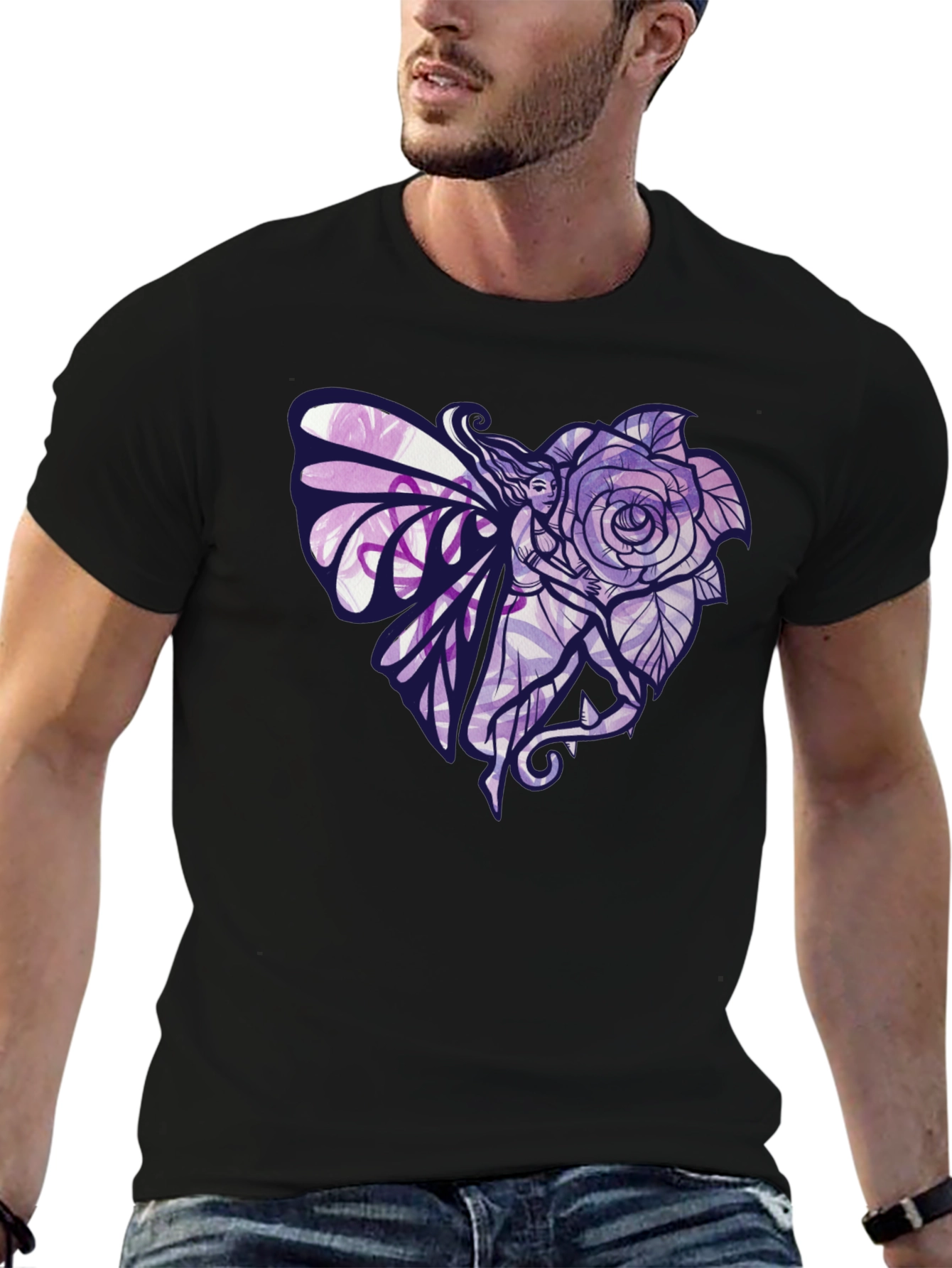 Fairy Rose Heart Graphic T-Shirt