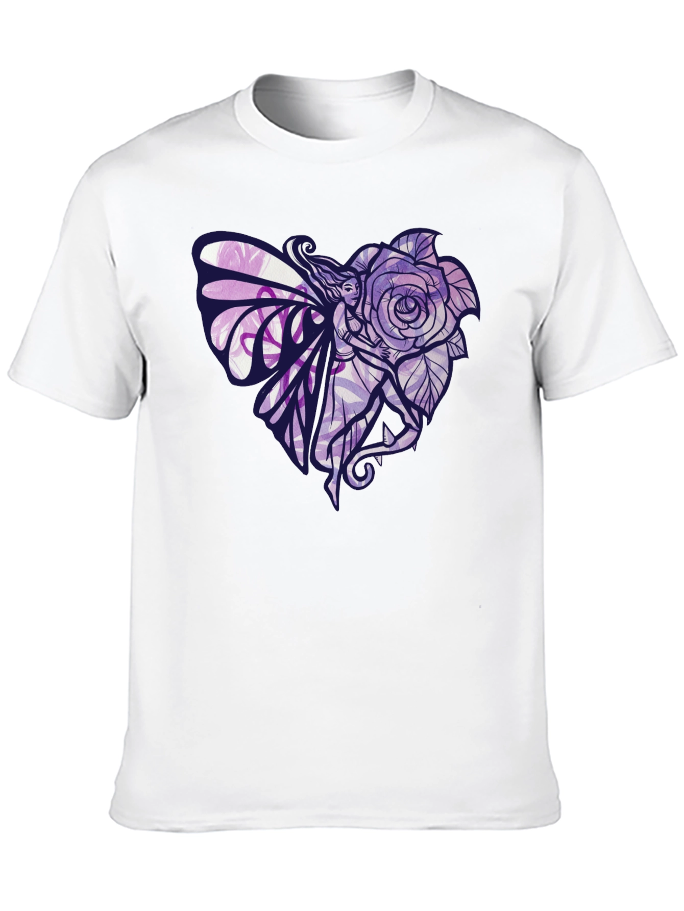 Fairy Rose Heart Graphic T-Shirt