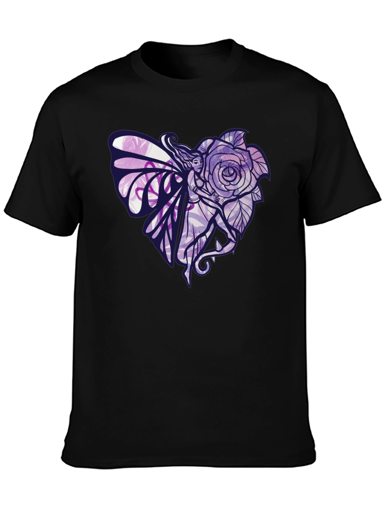 Fairy Rose Heart Graphic T-Shirt