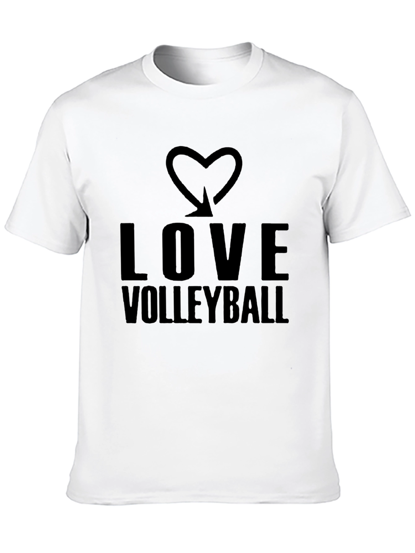 Love Volleyball Graphic Tee - Stylish Black T-Shirt