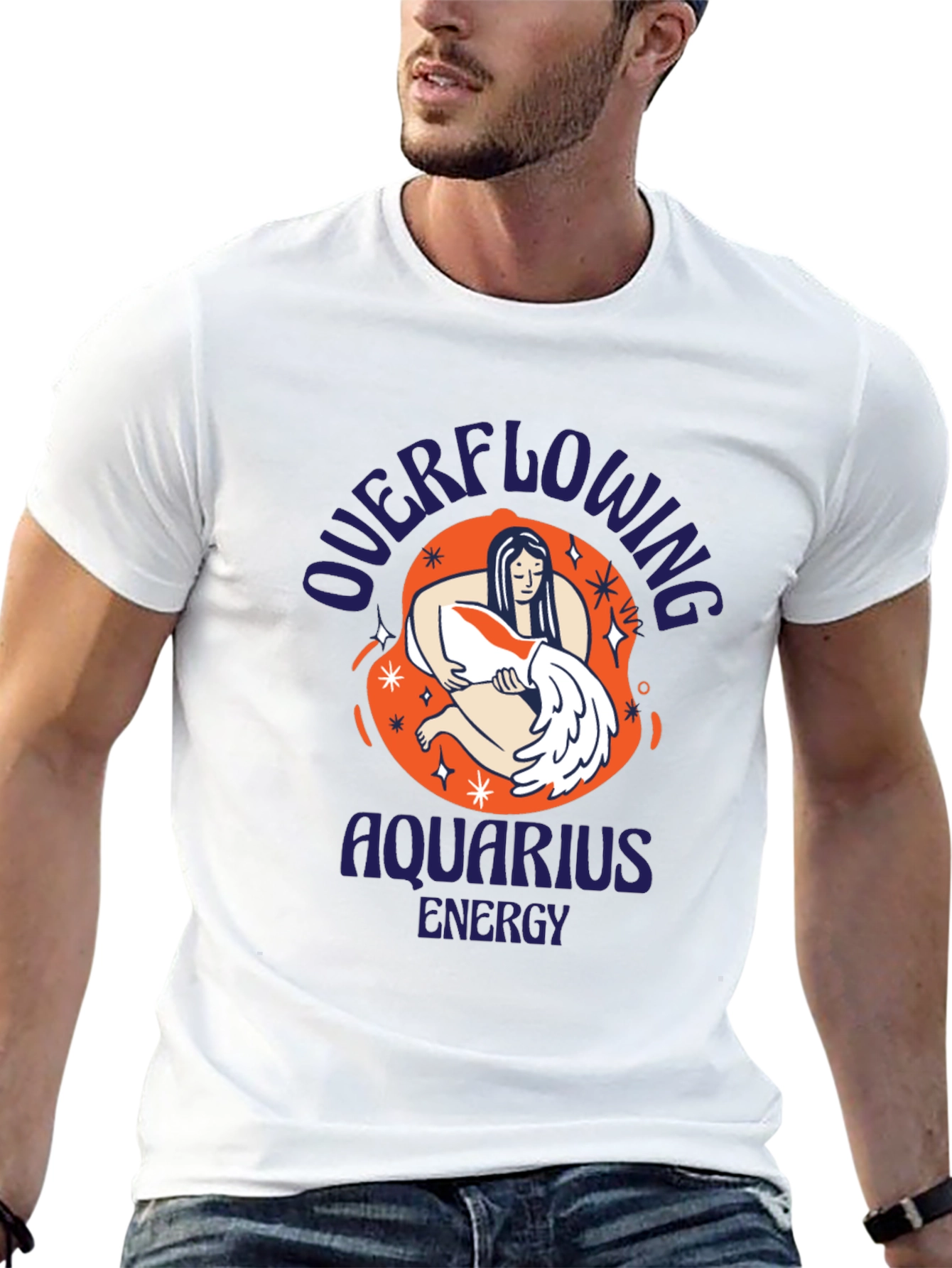 Aquarius Energy Graphic Tee - Zodiac T-Shirt