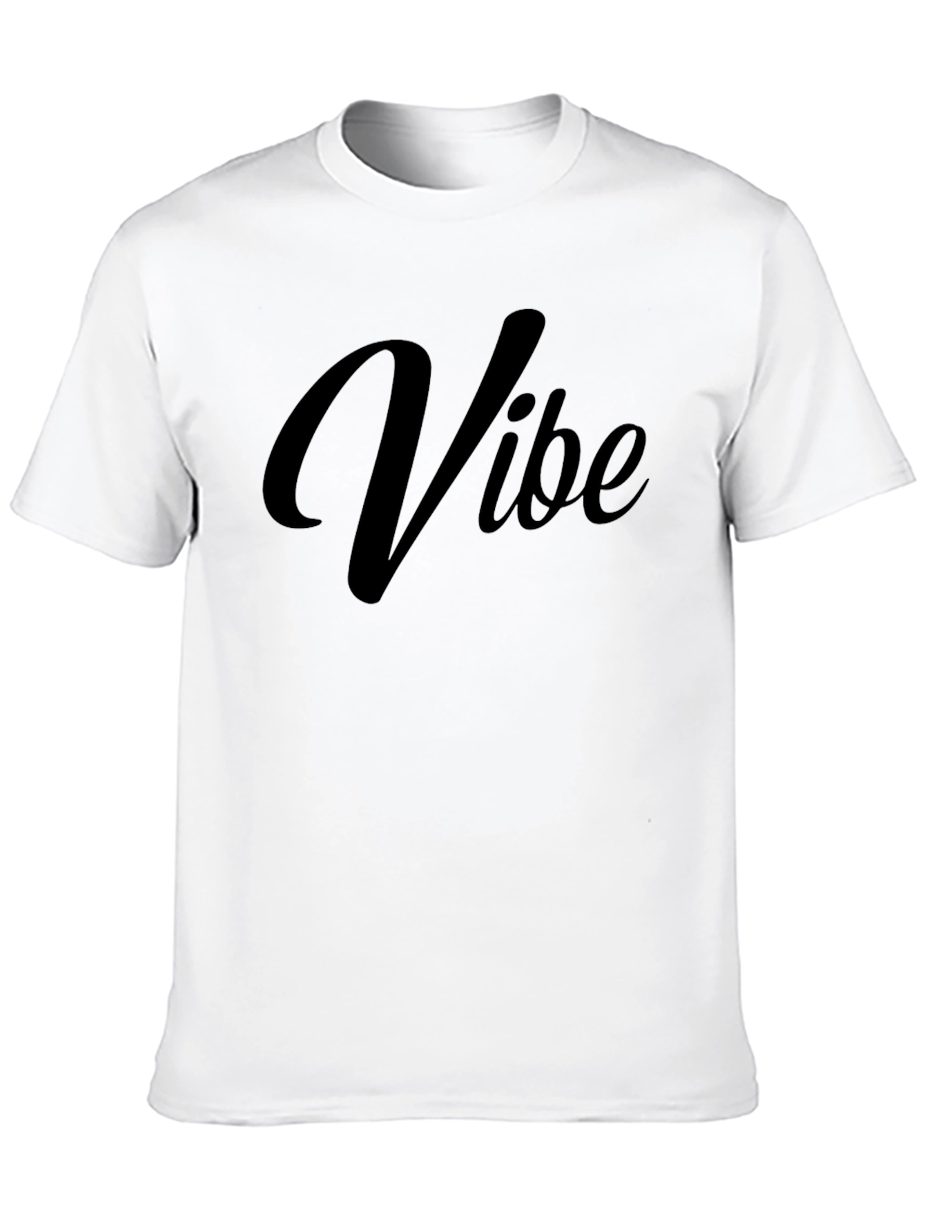 Vibe Black Graphic Tee - Casual Comfort