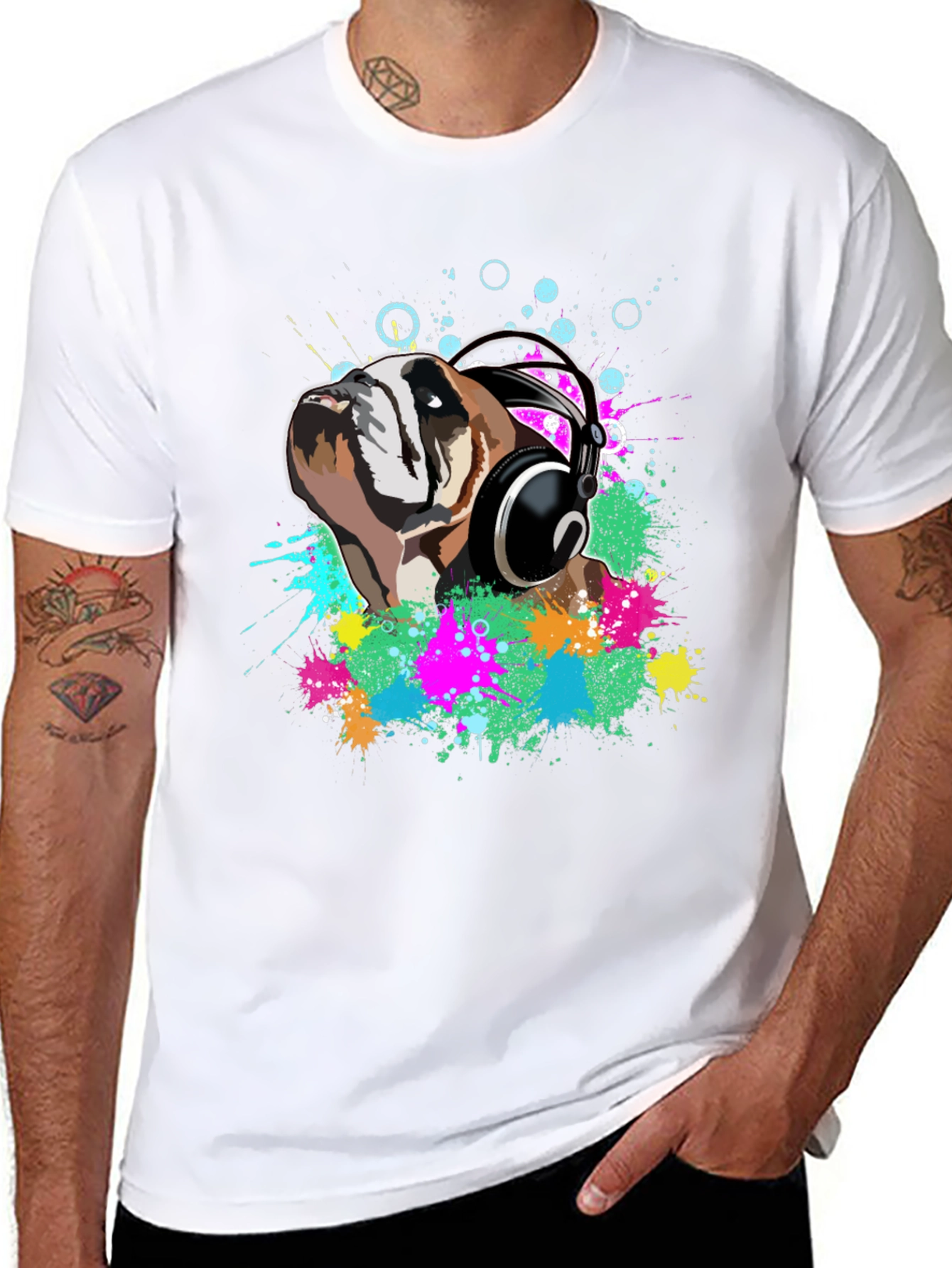 Bulldog DJ Black T-Shirt