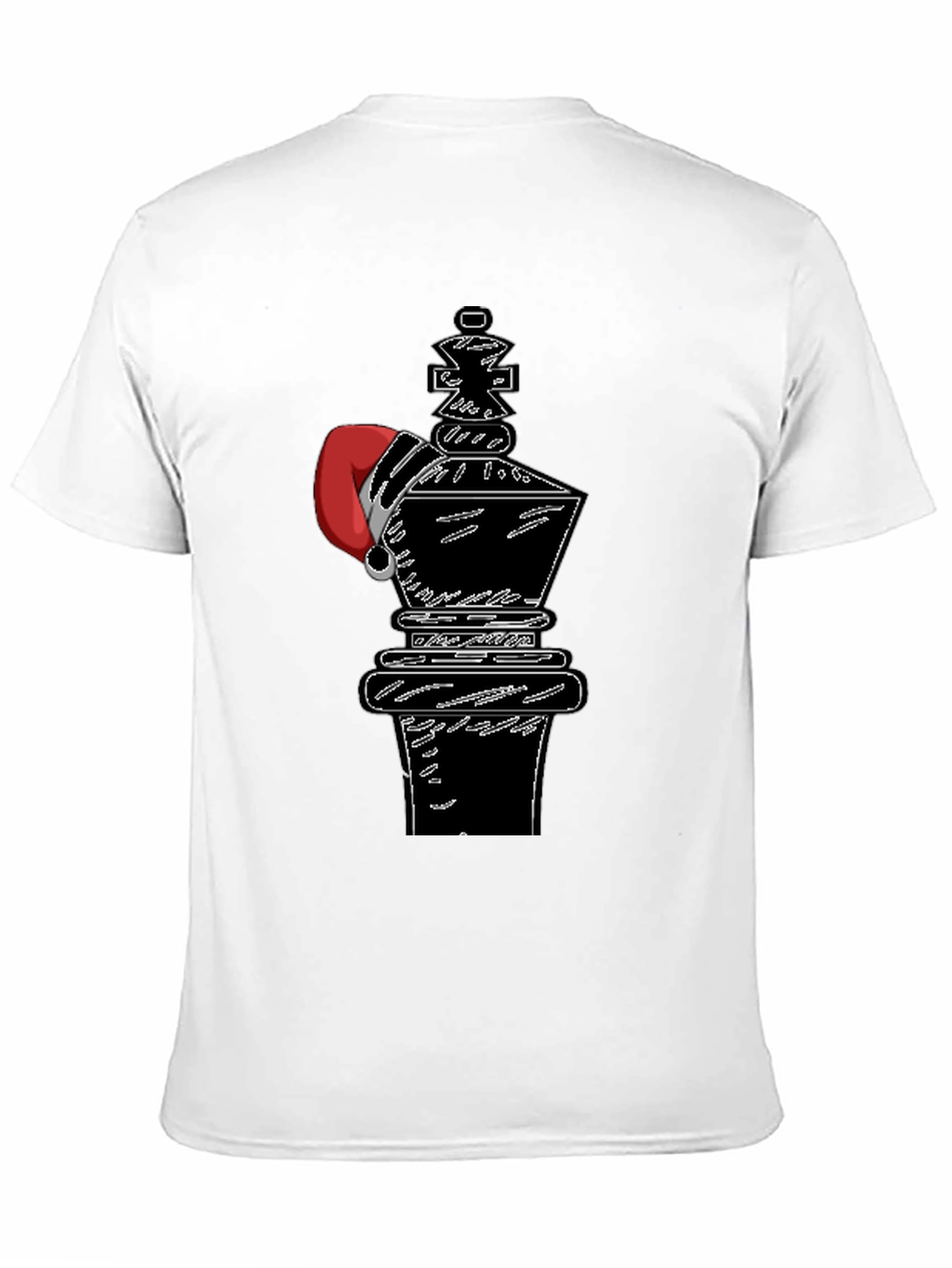 Chess King Santa Hat Graphic T-Shirt