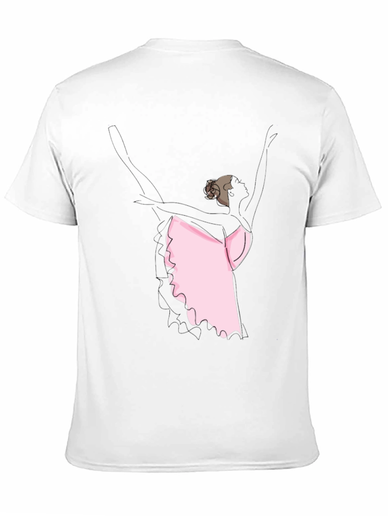 Ballerina Graphic Tee - Black Casual T-Shirt