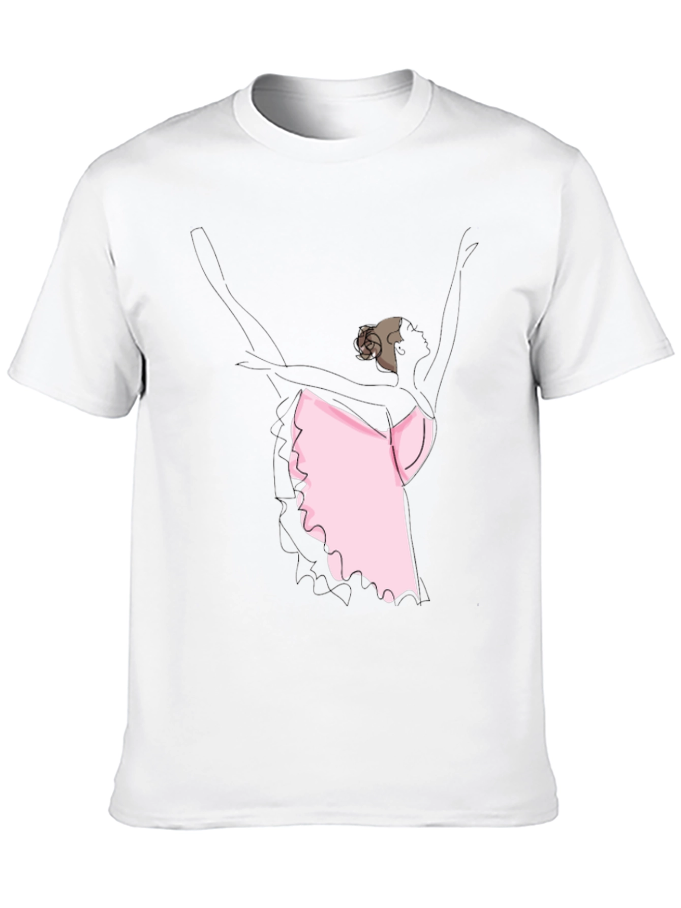 Ballerina Graphic Tee - Black Casual T-Shirt