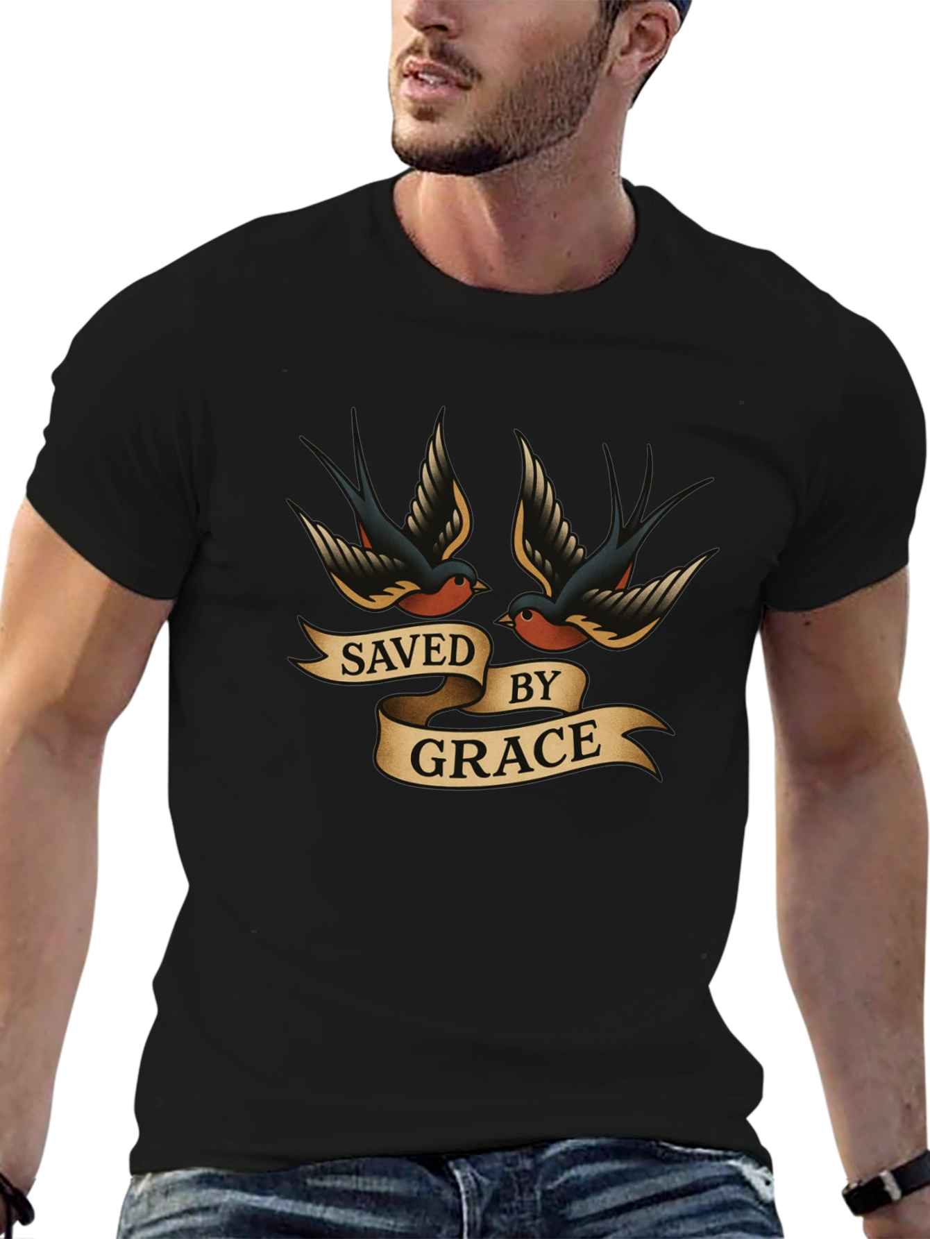 Saved by Grace Swallow T-Shirt
