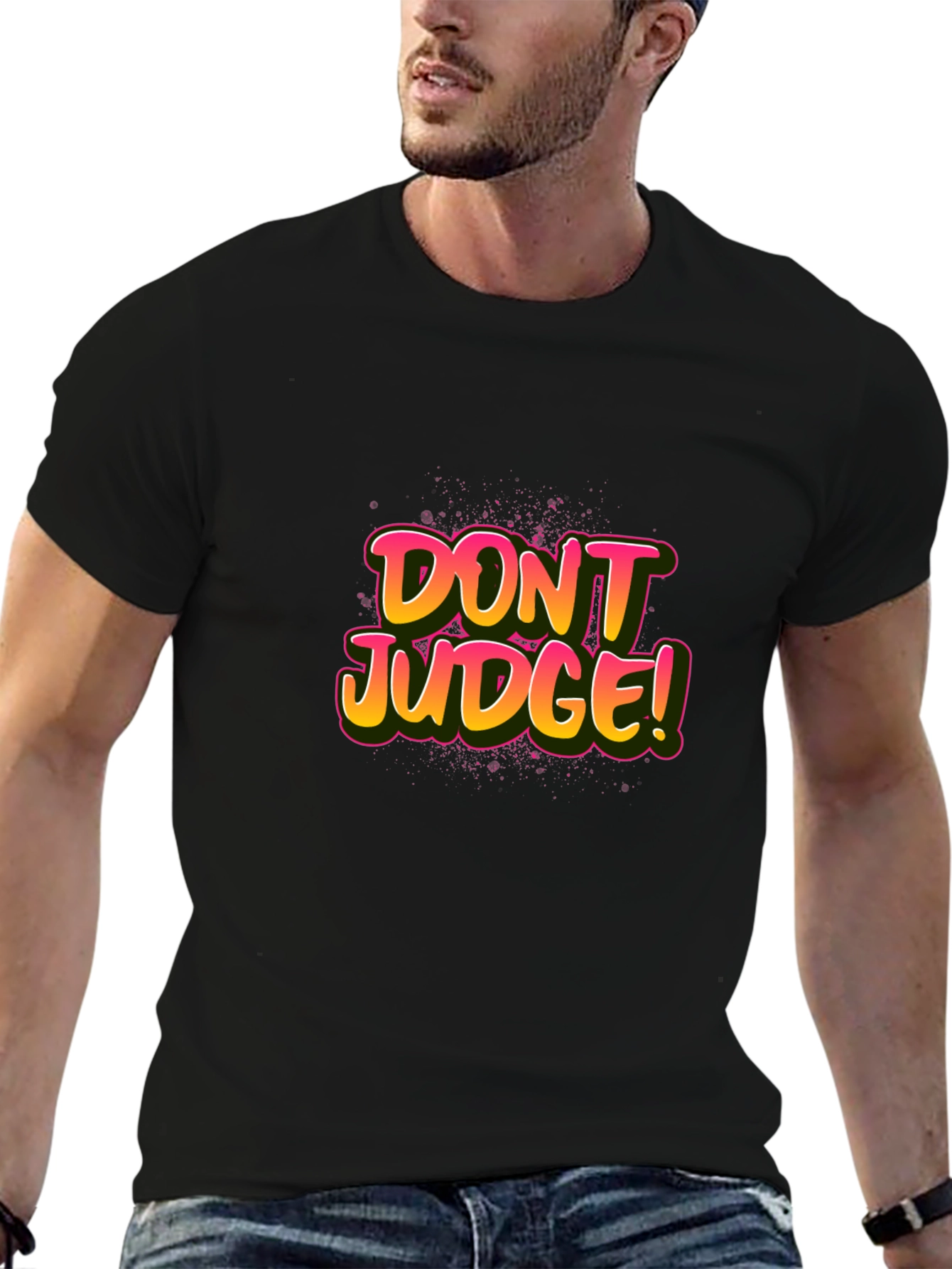 Dont Judge Graphic Tee - Black Unisex T-Shirt