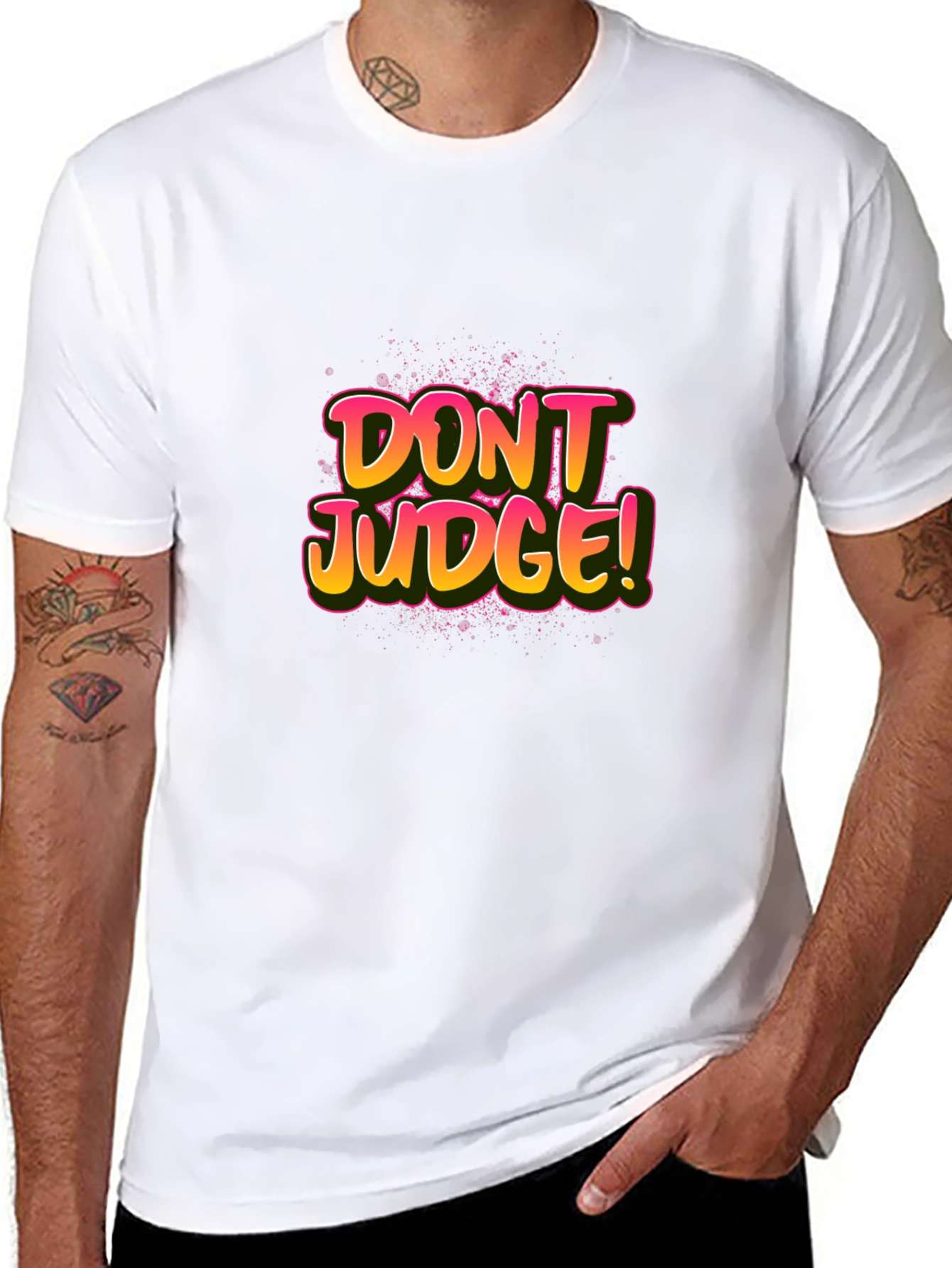Dont Judge Graphic Tee - Black Unisex T-Shirt