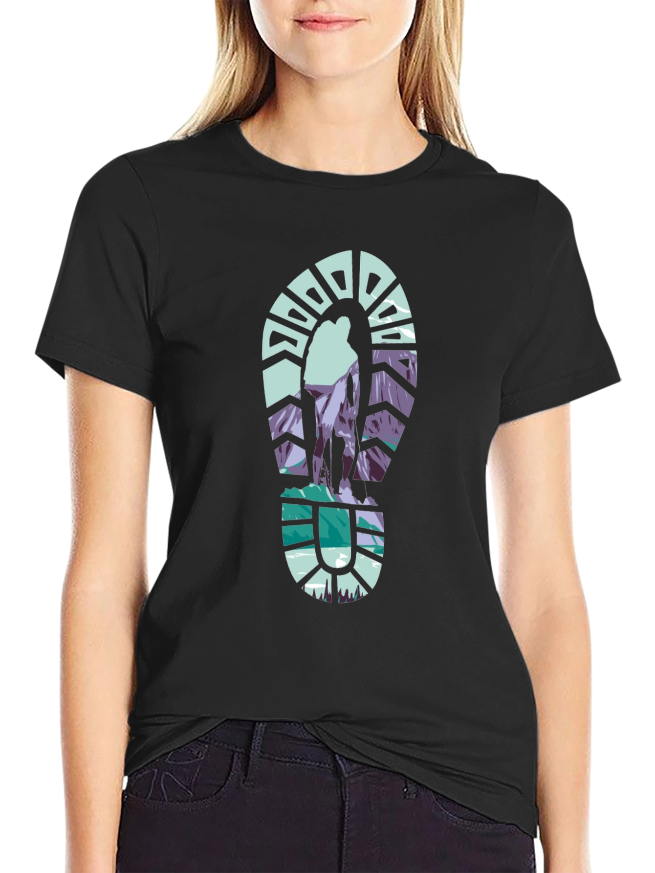 Hiking Adventure Graphic Tee - Black