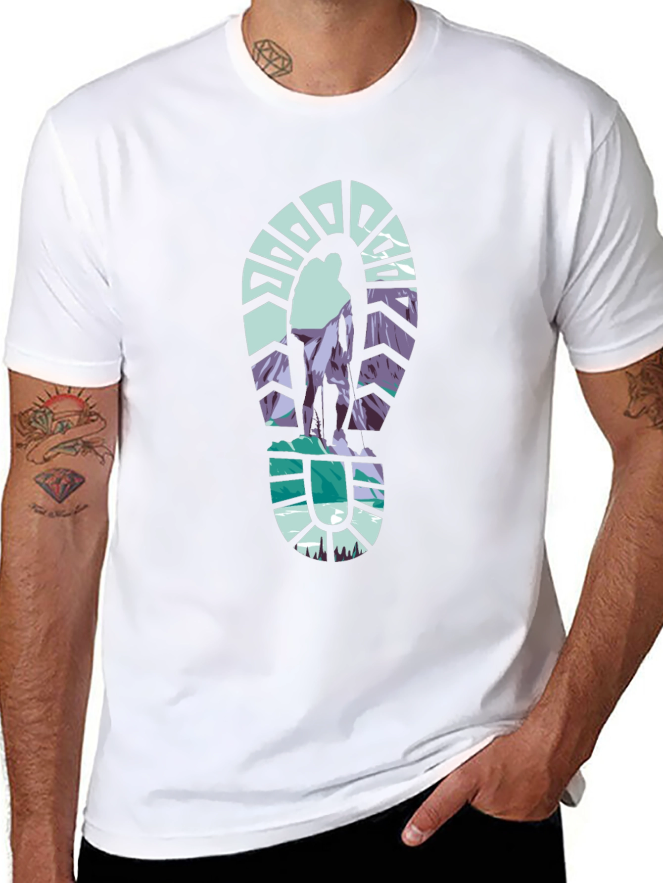 Hiking Adventure Graphic Tee - Black