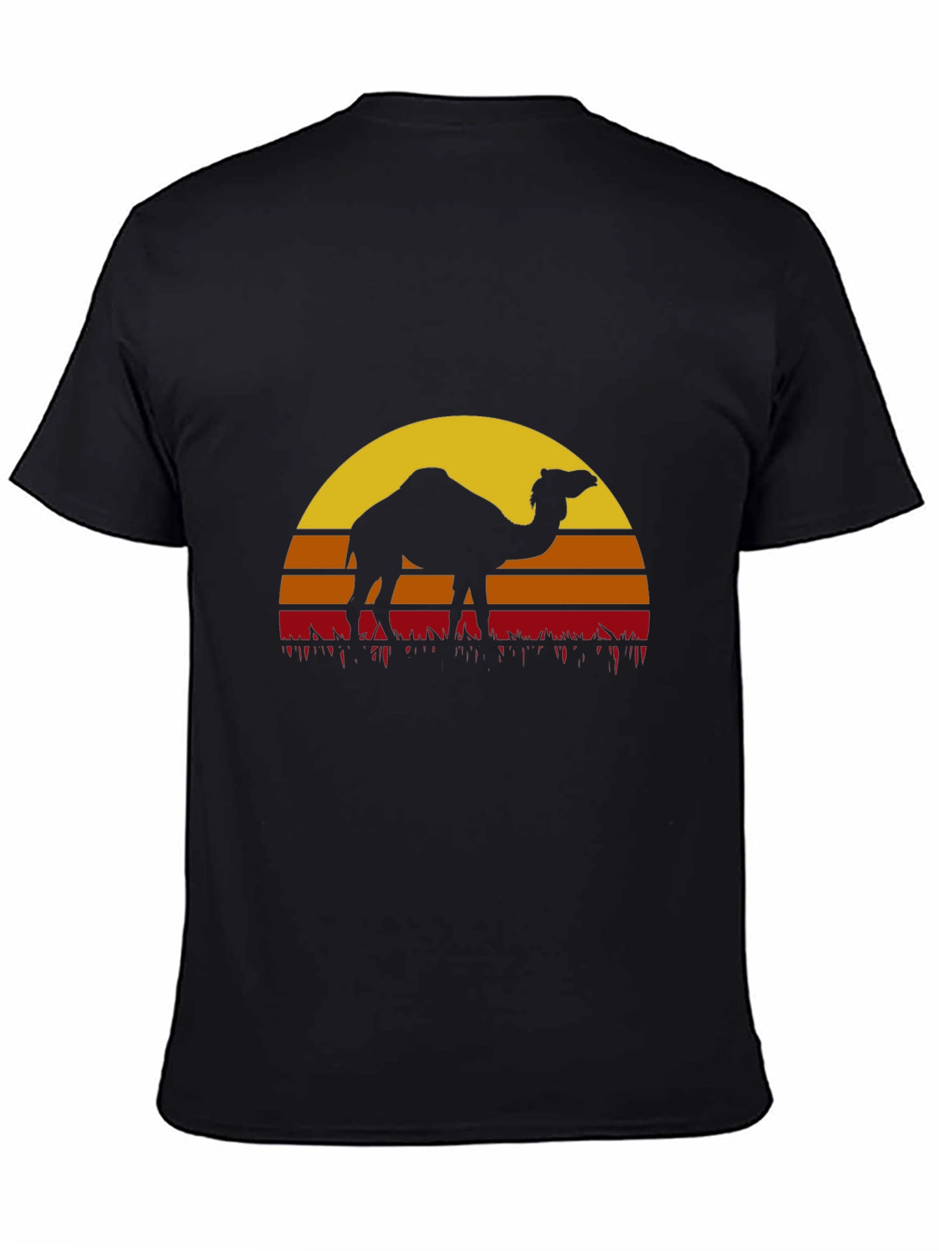 Camel Sunset Graphic Tee - Desert Vibes