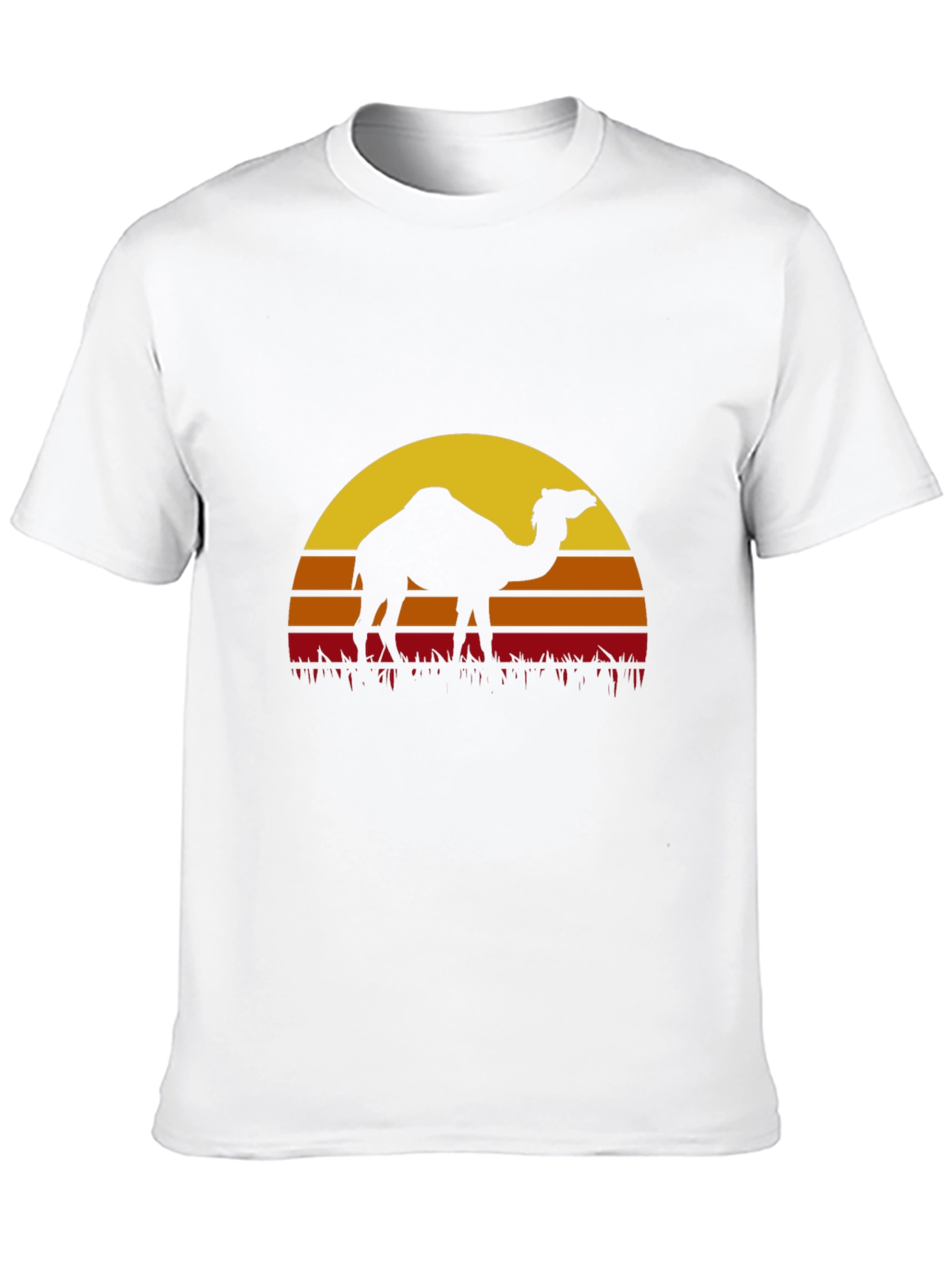 Camel Sunset Graphic Tee - Desert Vibes