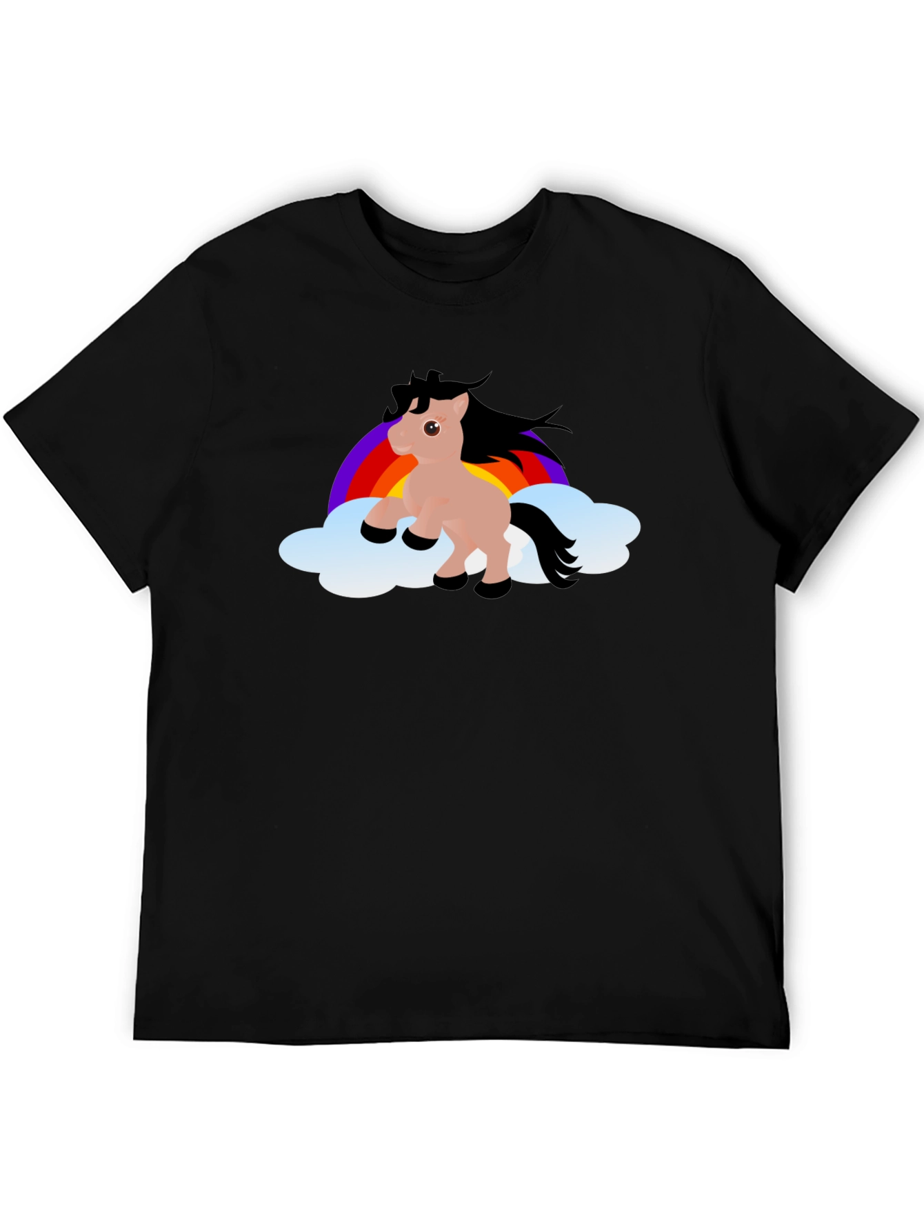 Rainbow Pony T-Shirt - Cute Cartoon Horse Design