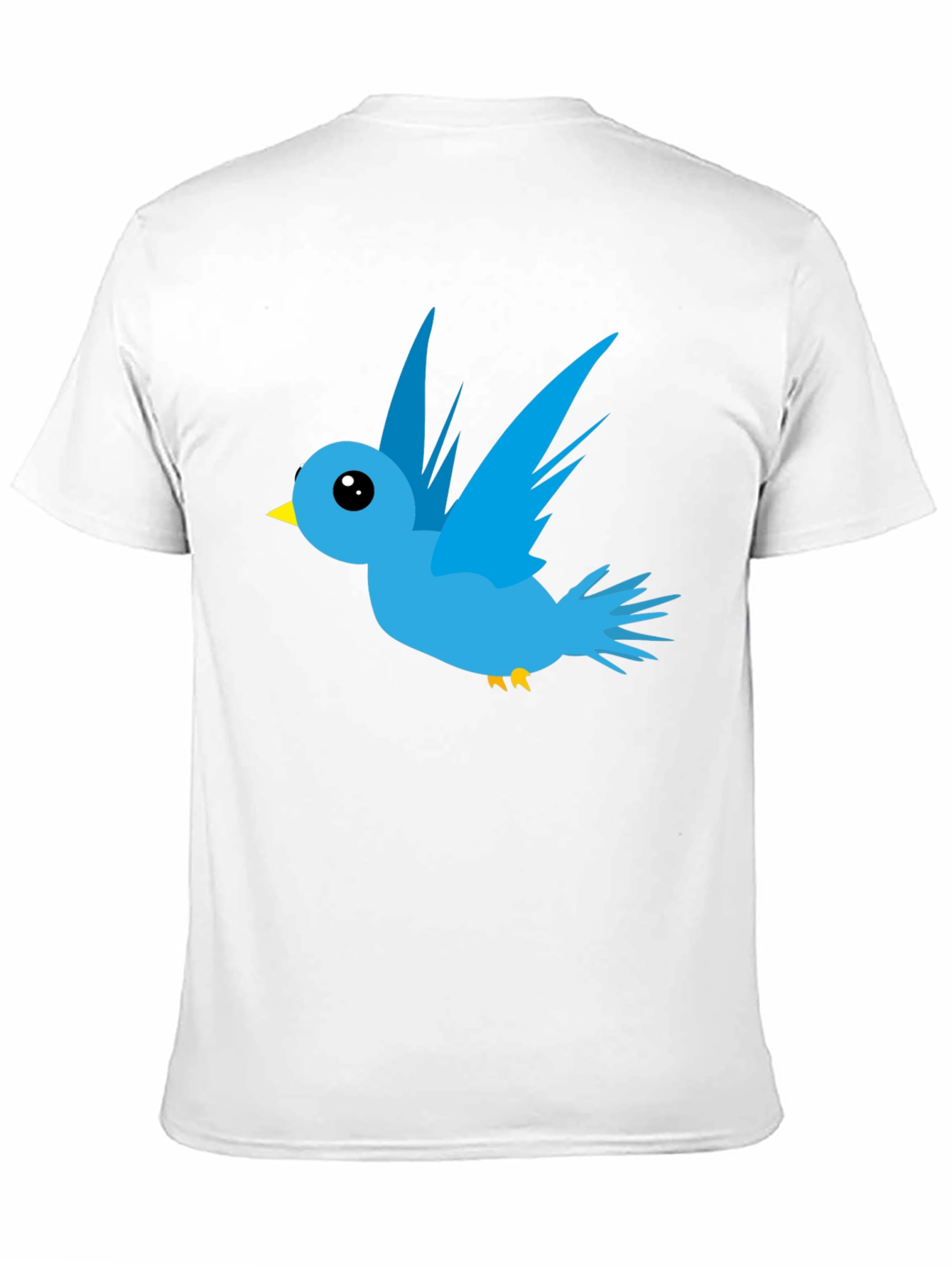 Cartoon Bird Graphic Black T-Shirt
