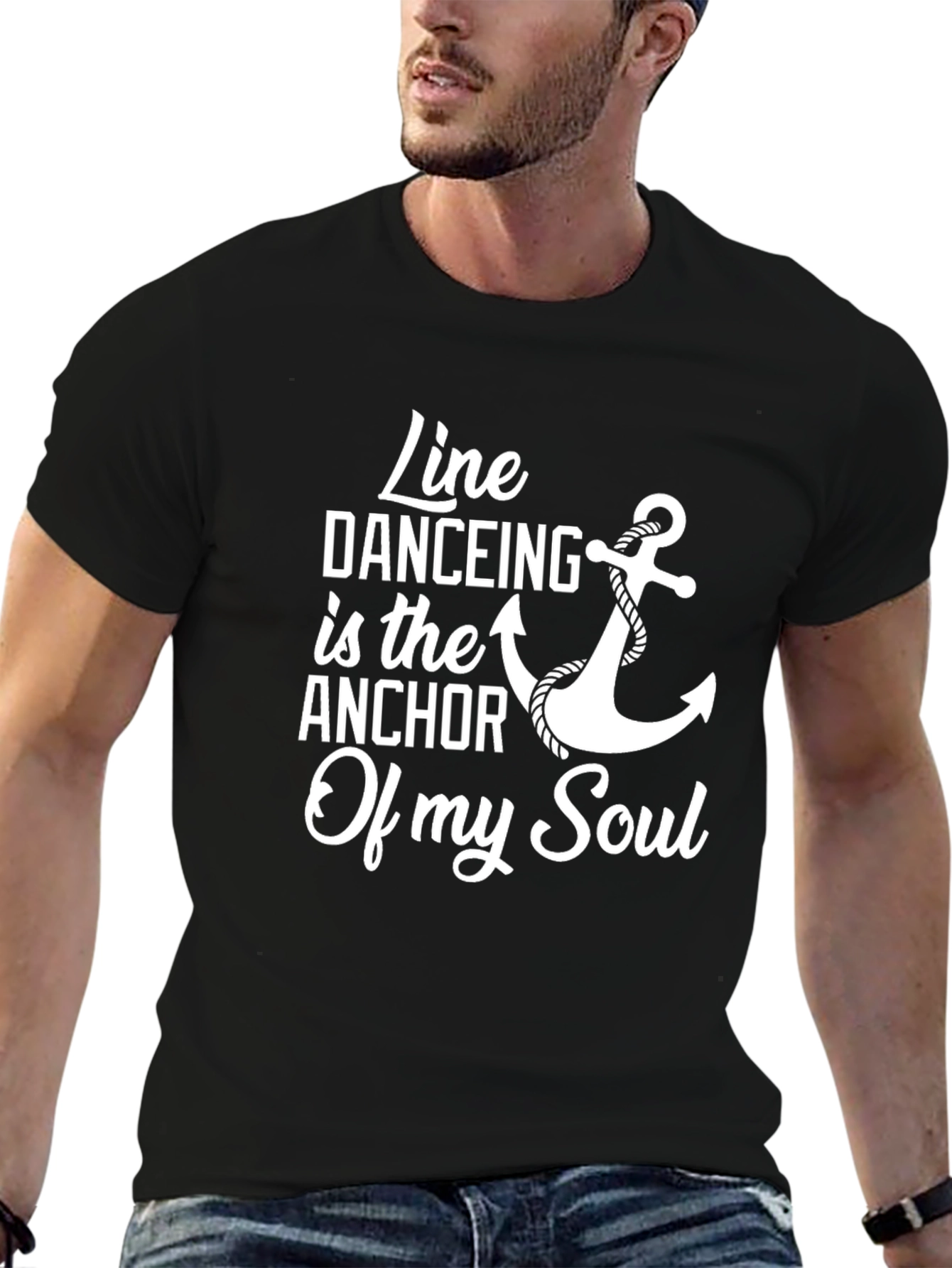 Line Dancing Anchor T-Shirt - Soulful Design
