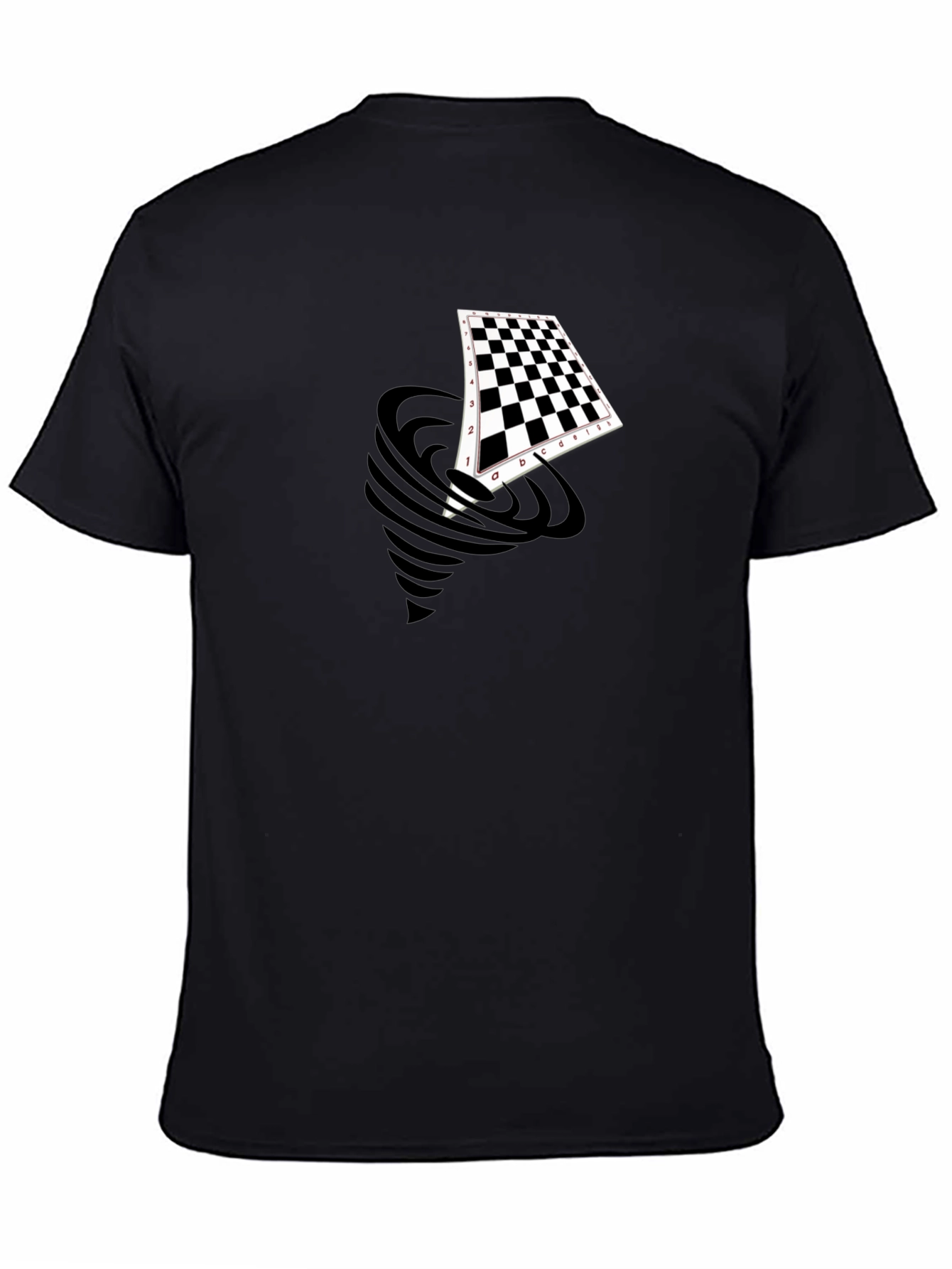 Chess Vortex T-Shirt - Black Graphic Tee