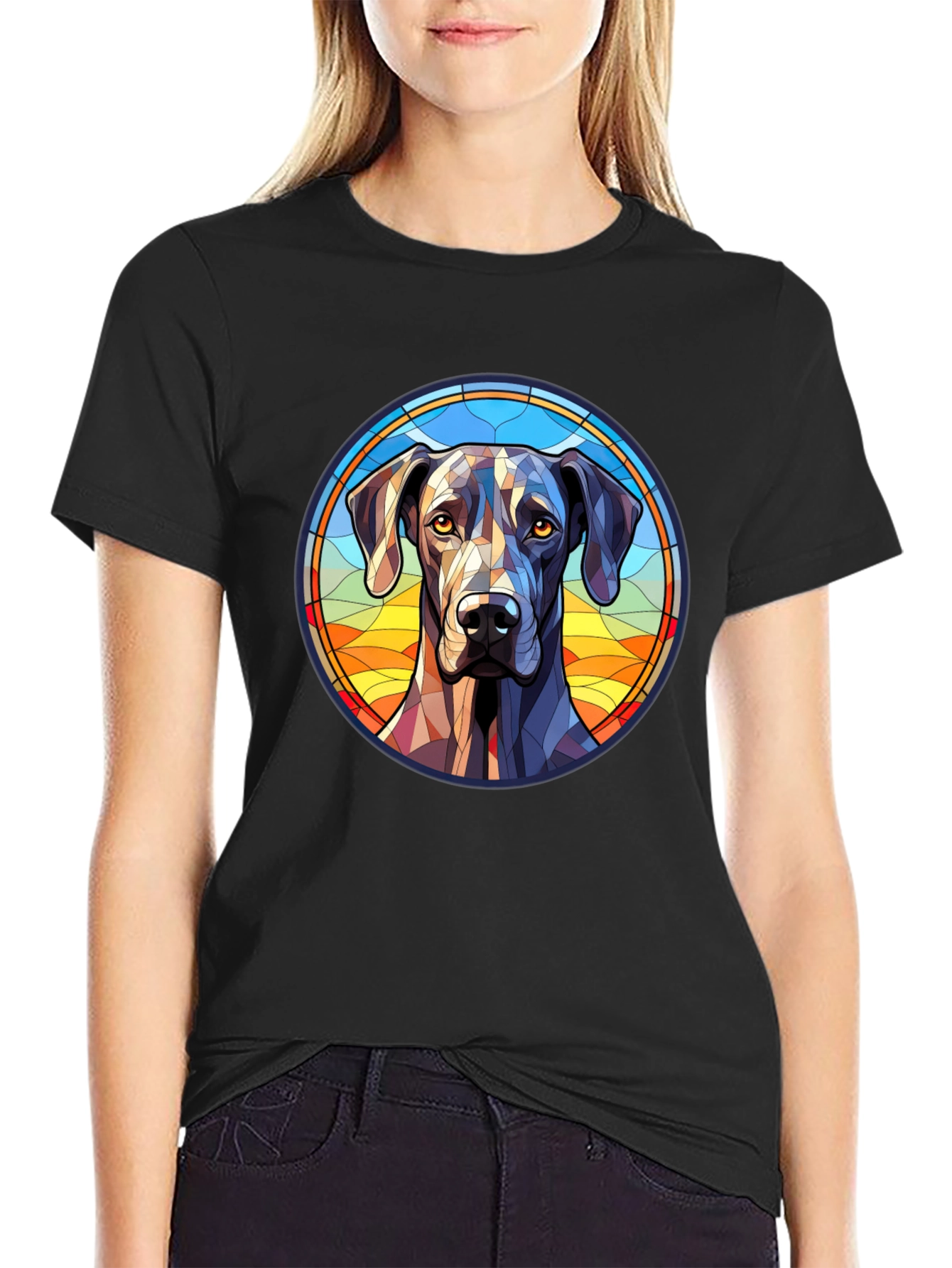 Geometric Dog Portrait Tee