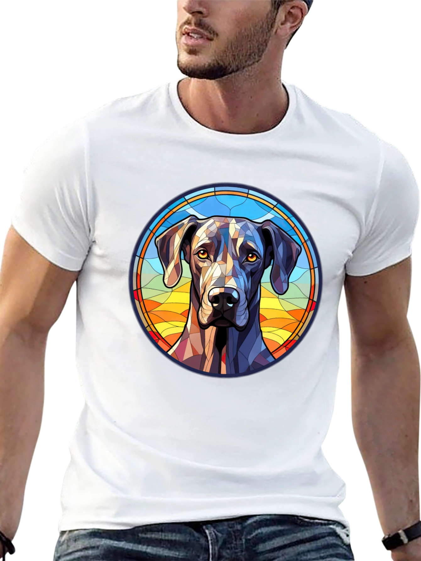 Geometric Dog Portrait Tee