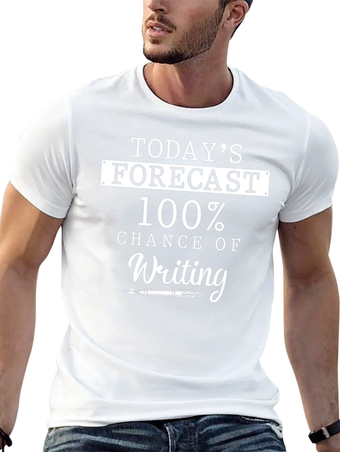 Writers Forecast T-Shirt - 100% Chance of Writing