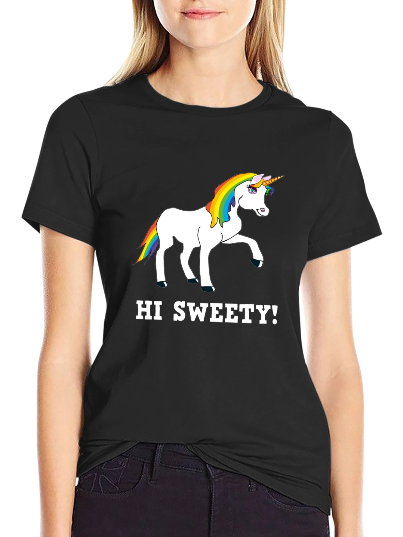 Unicorn Hi Sweety! Graphic T-Shirt