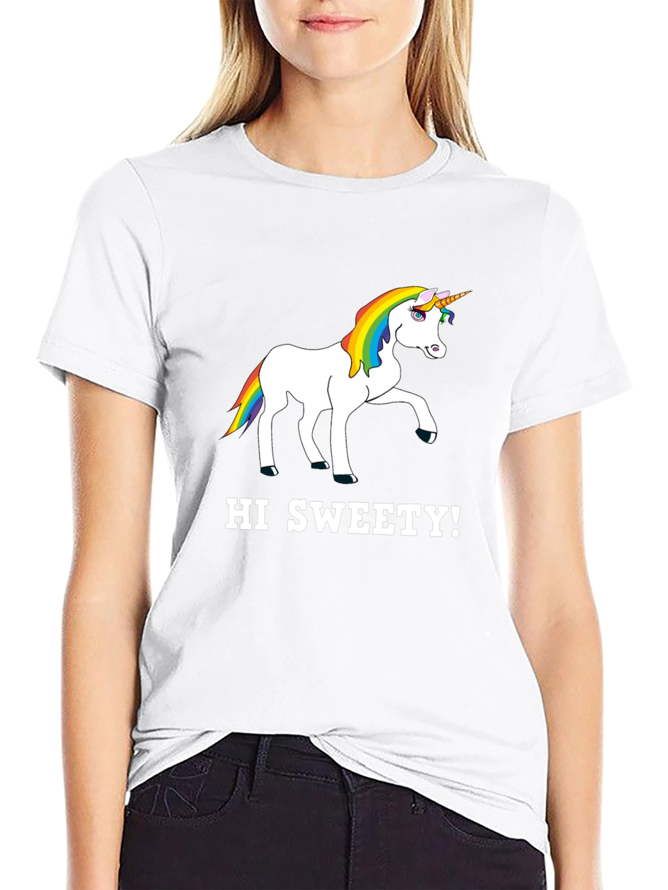 Unicorn Hi Sweety! Graphic T-Shirt