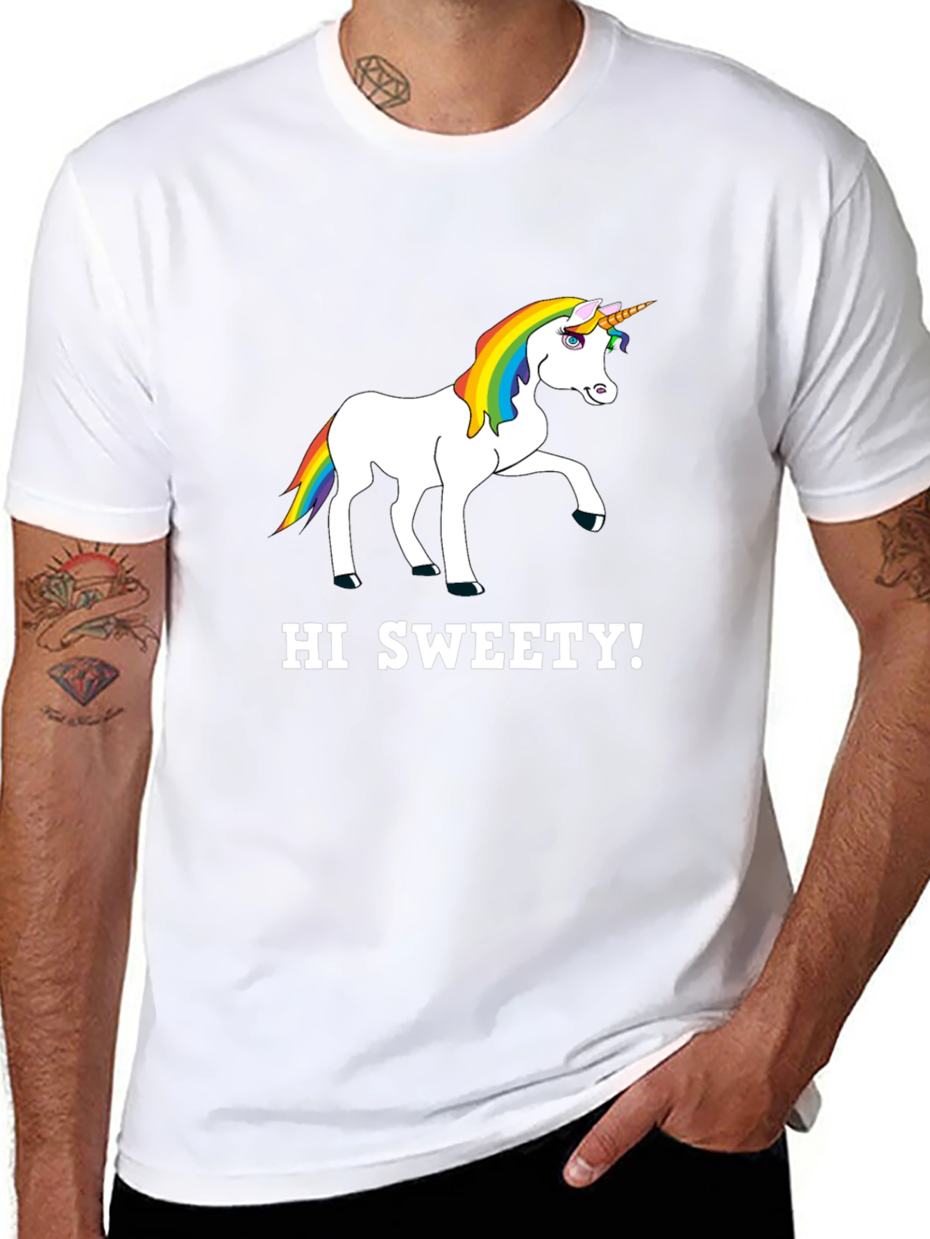 Unicorn Hi Sweety! Graphic T-Shirt