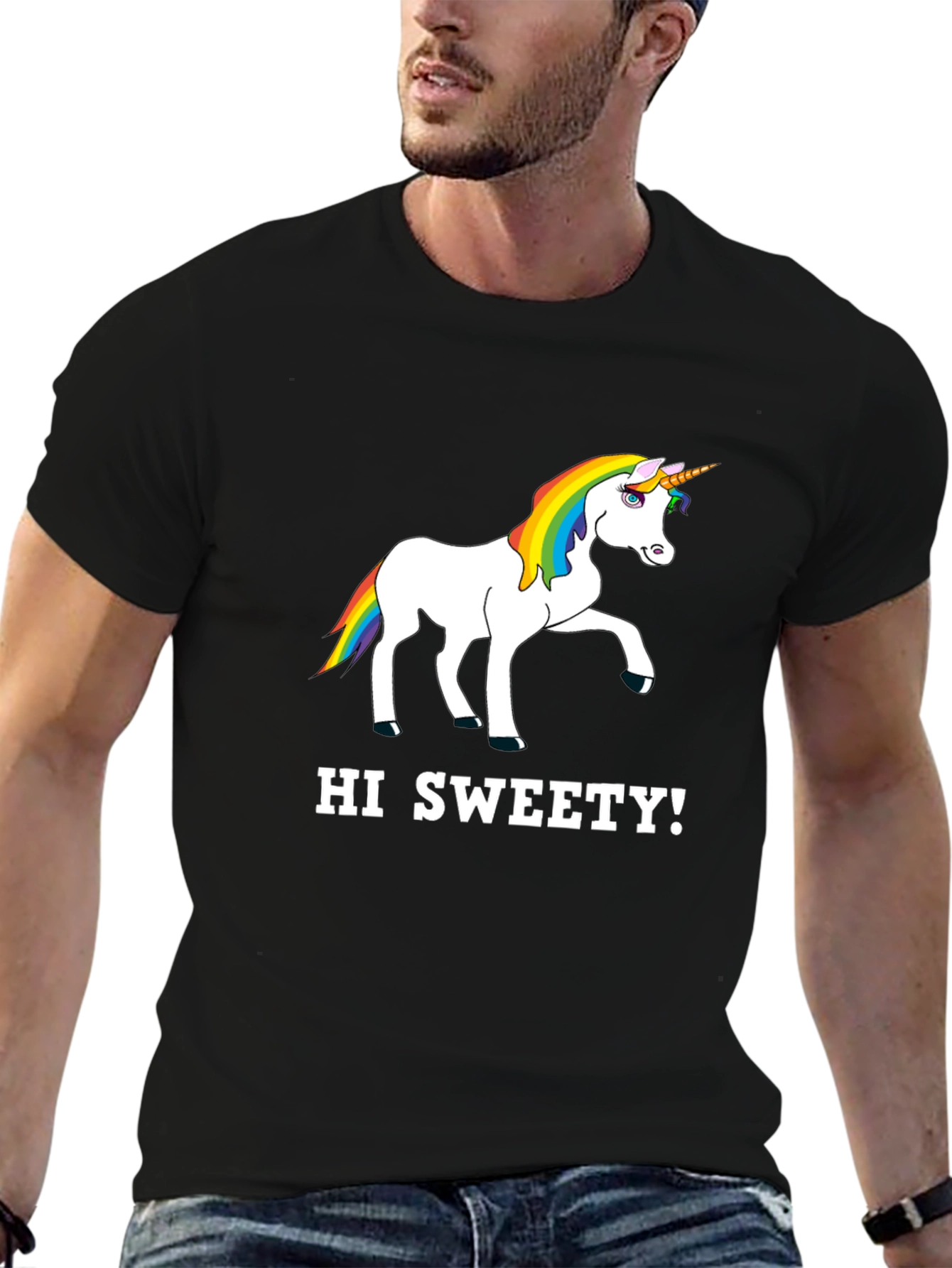 Unicorn Hi Sweety! Graphic T-Shirt