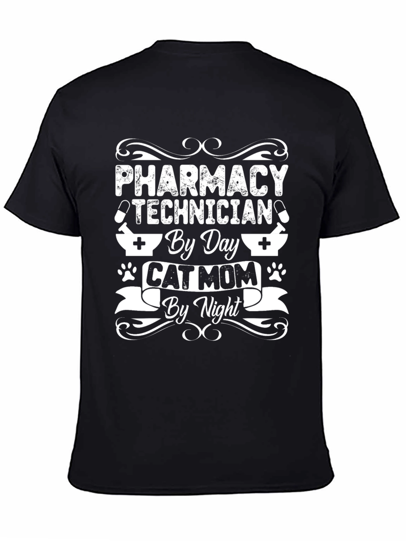 Pharmacy Technician Cat Mom T-Shirt